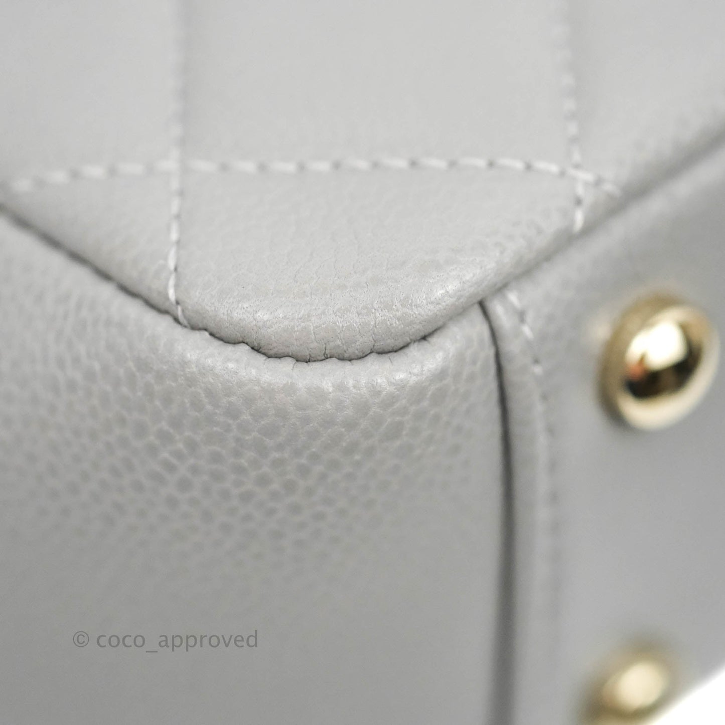 Chanel Quilted Medium Business Affinity Flap Grey Caviar Gold Hardware