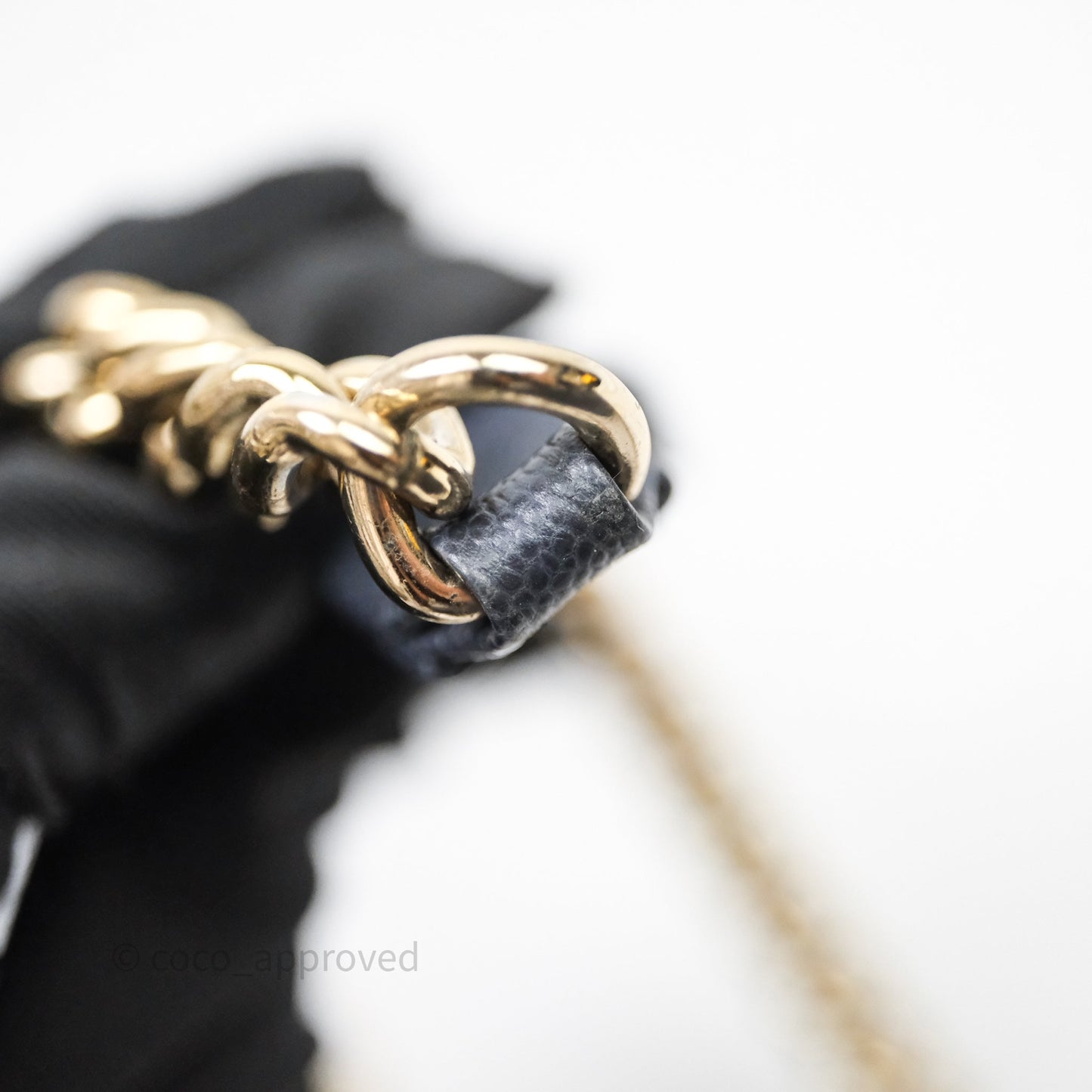 Chanel Boy Wallet on Chain Navy Caviar Light Gold Hardware