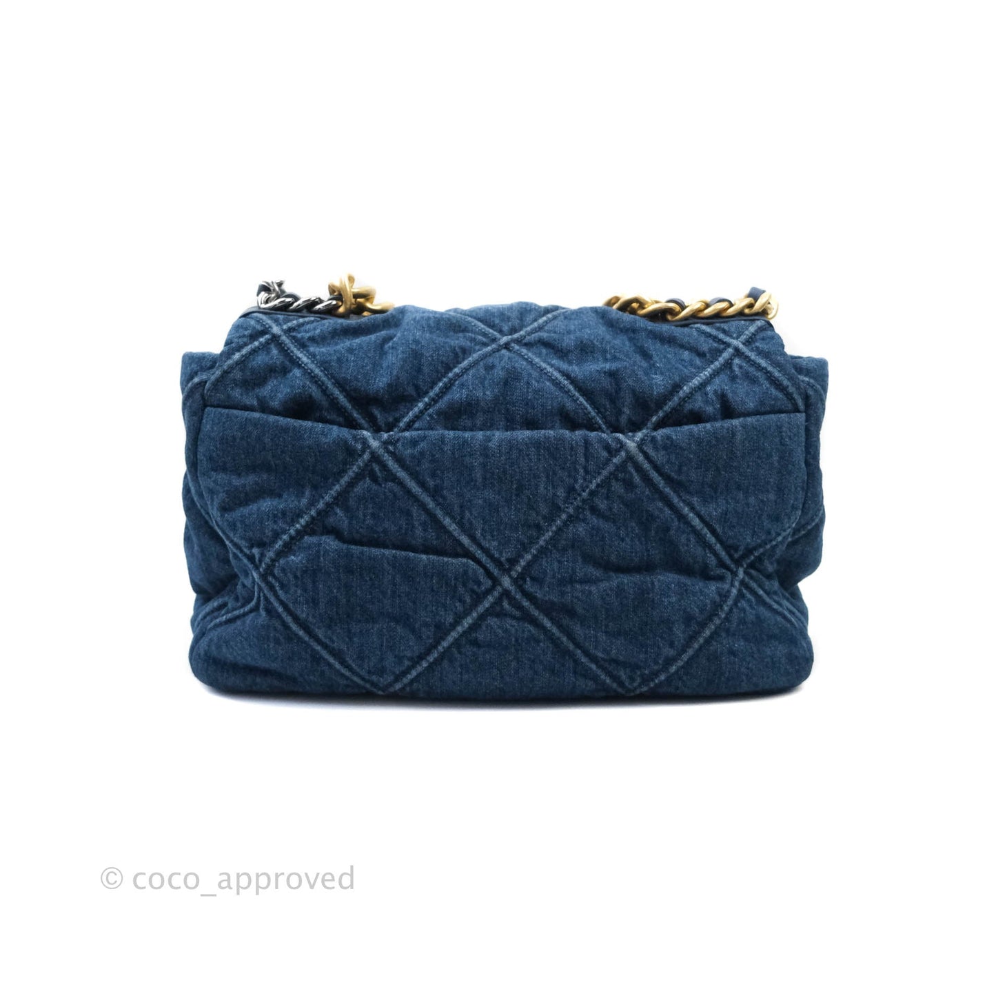 Chanel 19 Medium Dark Denim Mixed Hardware