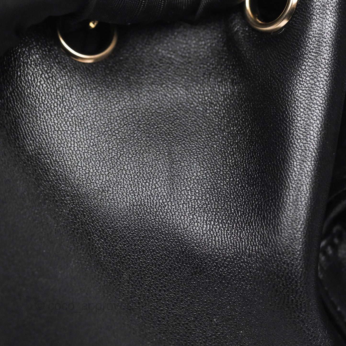 Chanel Small Duma Drawstring Backpack Black Lambskin Gold Hardware