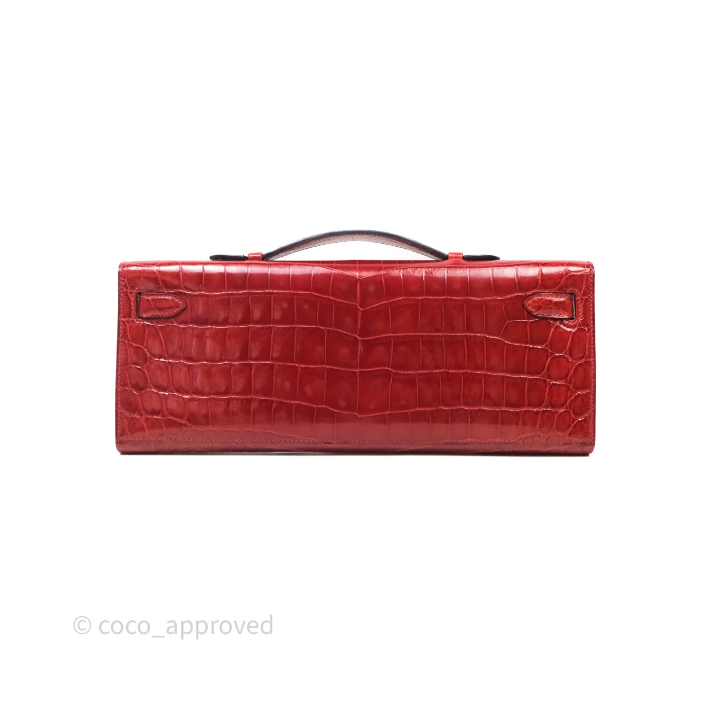 Hermes Kelly Cut Rouge H Shiny Niloticus Crocodile Gold Hardware