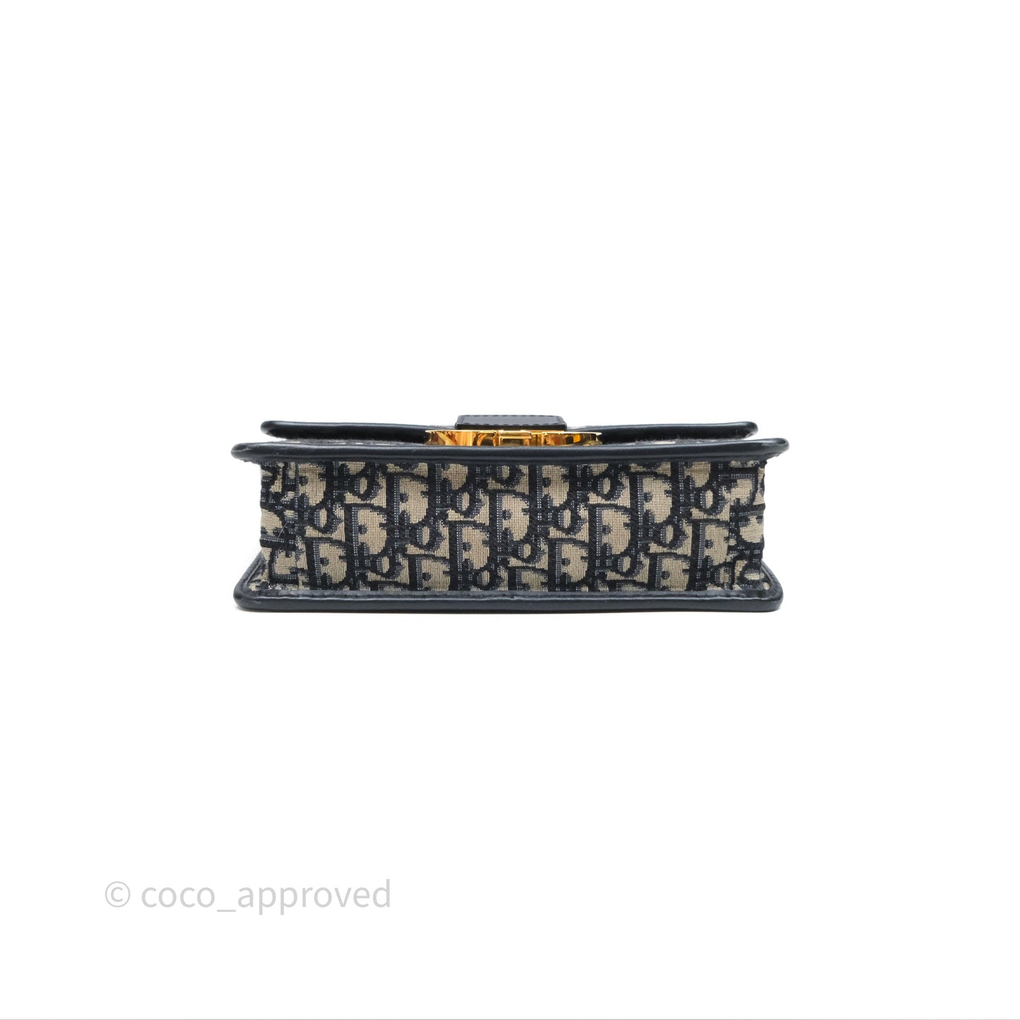Christian Dior 30 Montaigne Bag Blue Dior Oblique Jacquard Gold Hardware