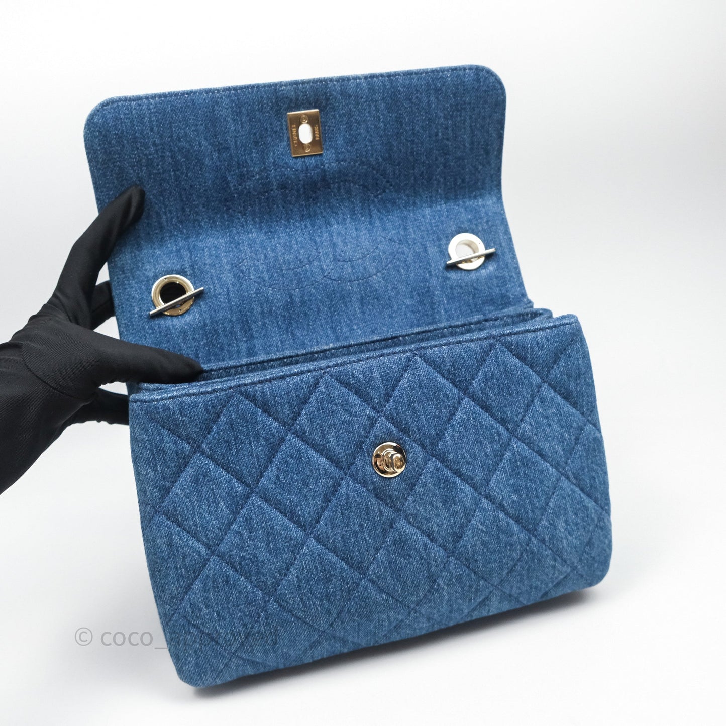 Chanel Small Trendy CC Denim Gold Hardware