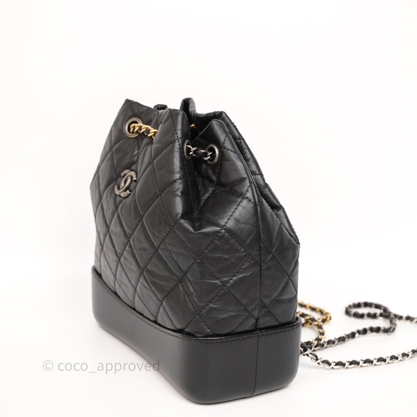 Chanel Small Gabrielle Backpack Black Aged Calfskin