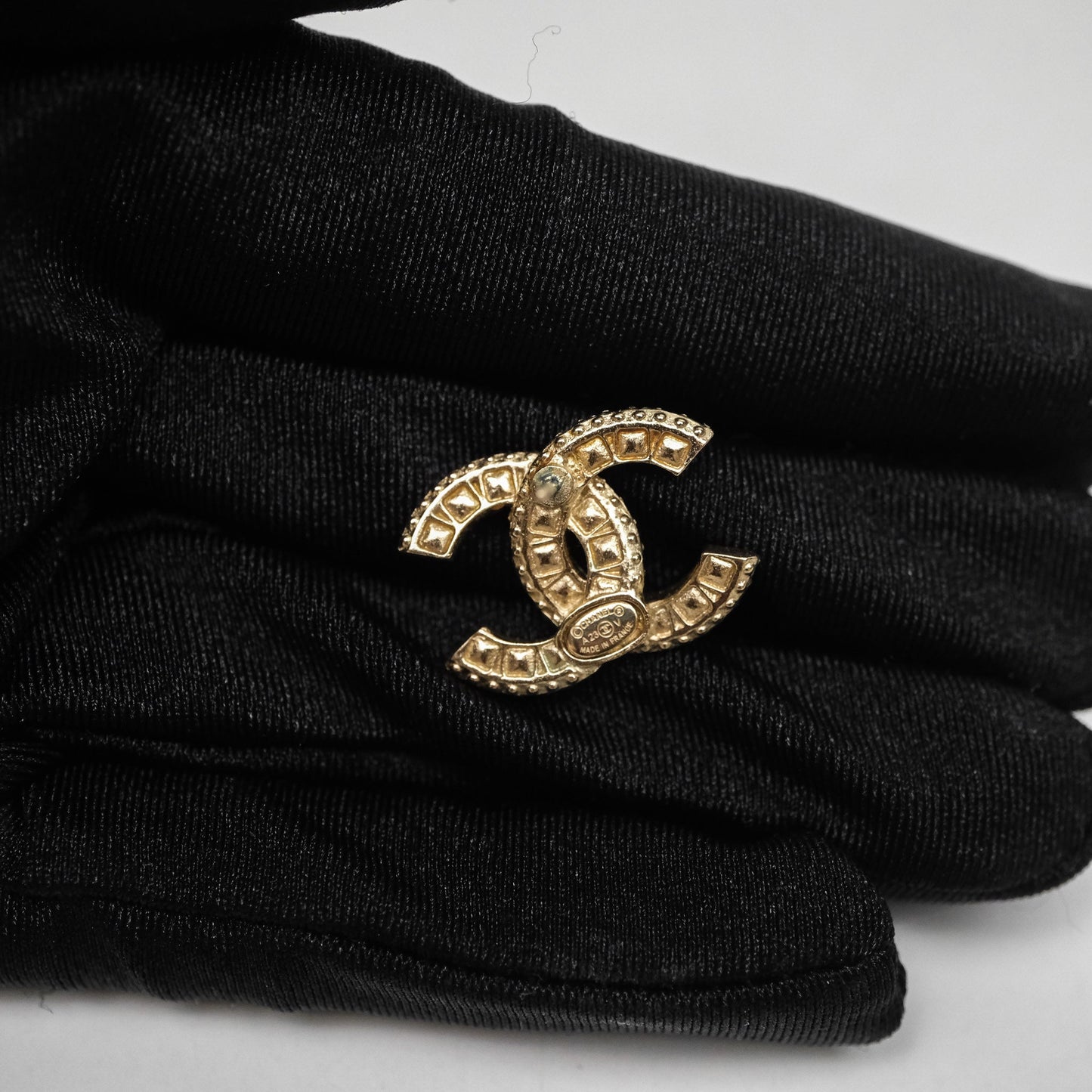 Chanel Crystal CC Earrings Gold Tone 23V