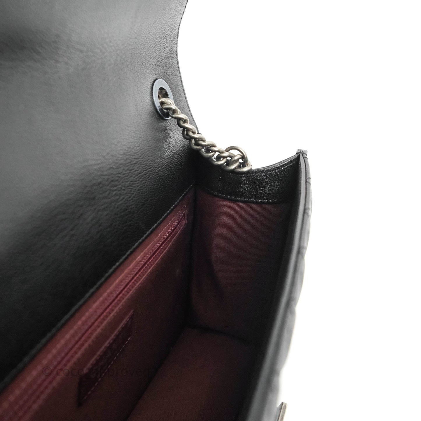 Chanel Small CC University Flap Bag Black Calfskin Ruthenium Hardware