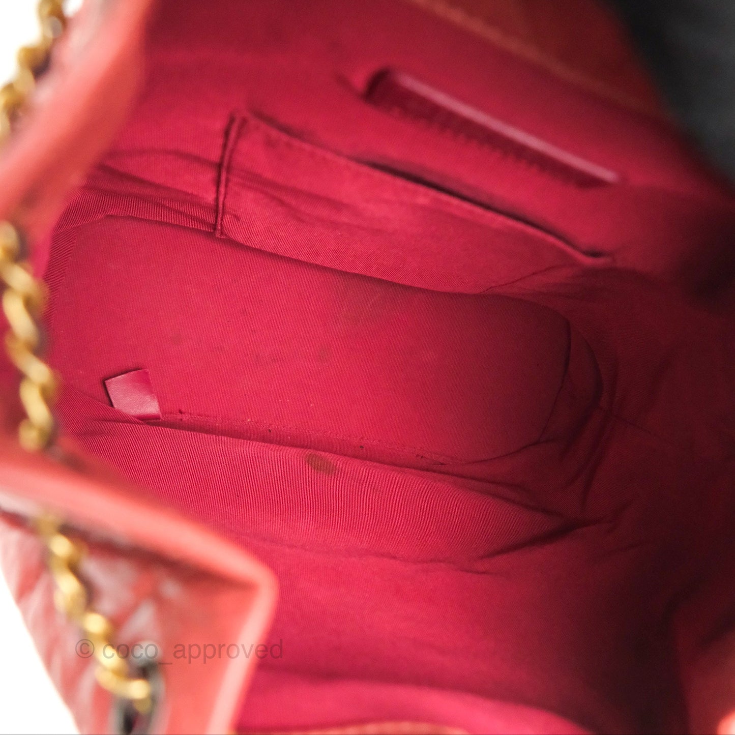 Chanel Medium Gabrielle Backpack Quilted Red Aged Calfskin