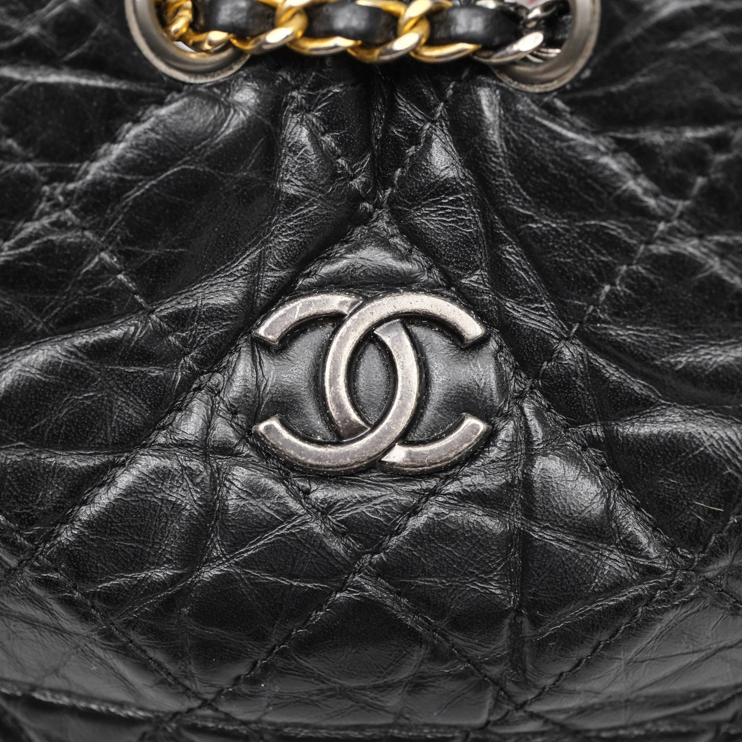 Chanel Small Gabrielle Backpack Black Aged Calfskin
