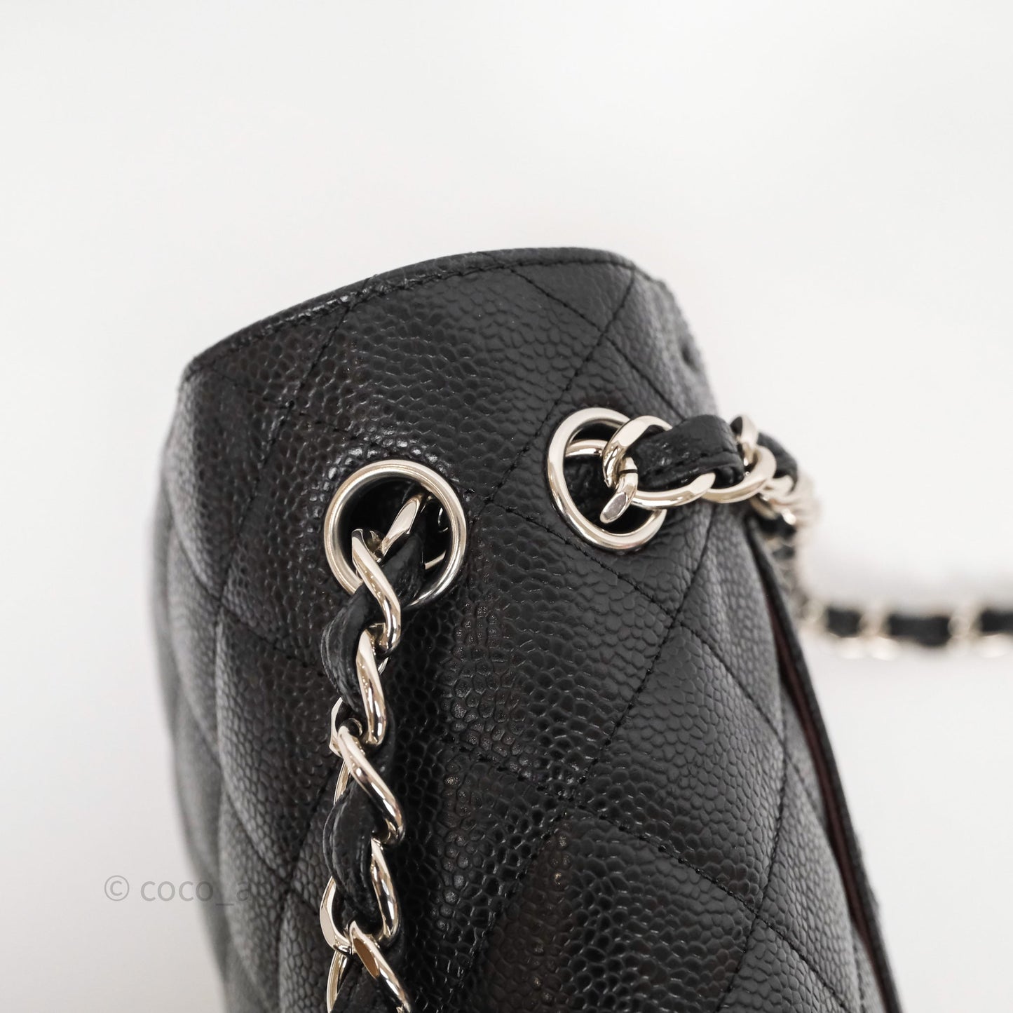 Chanel Jumbo Double Flap Black Caviar Silver Hardware⁣⁣