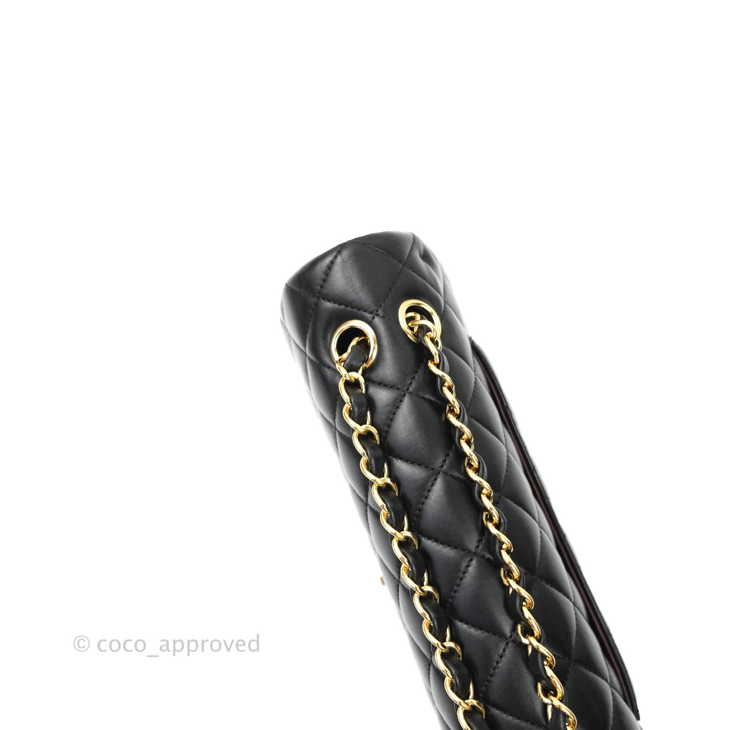 Chanel Classic M/L Black Lambskin Gold Hardware