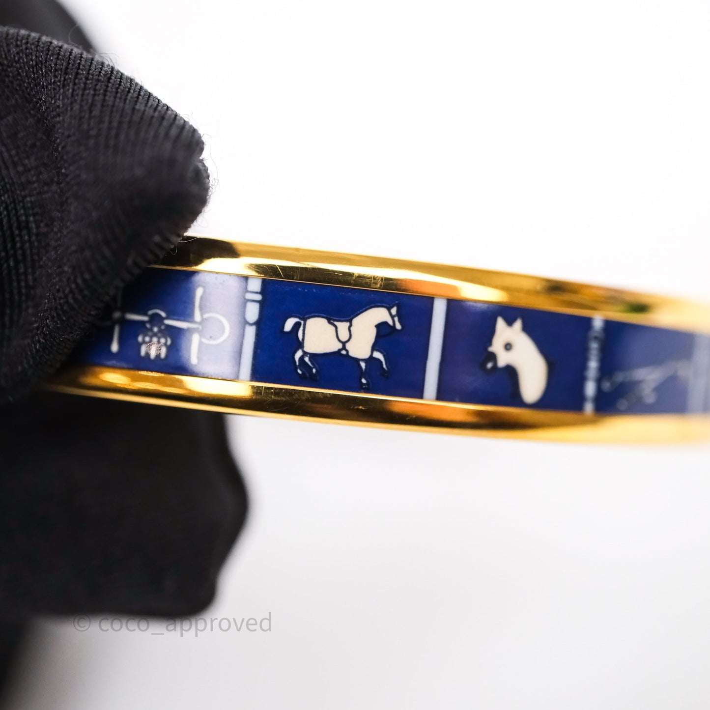 Hermès Bangle Blue Gold Hardware