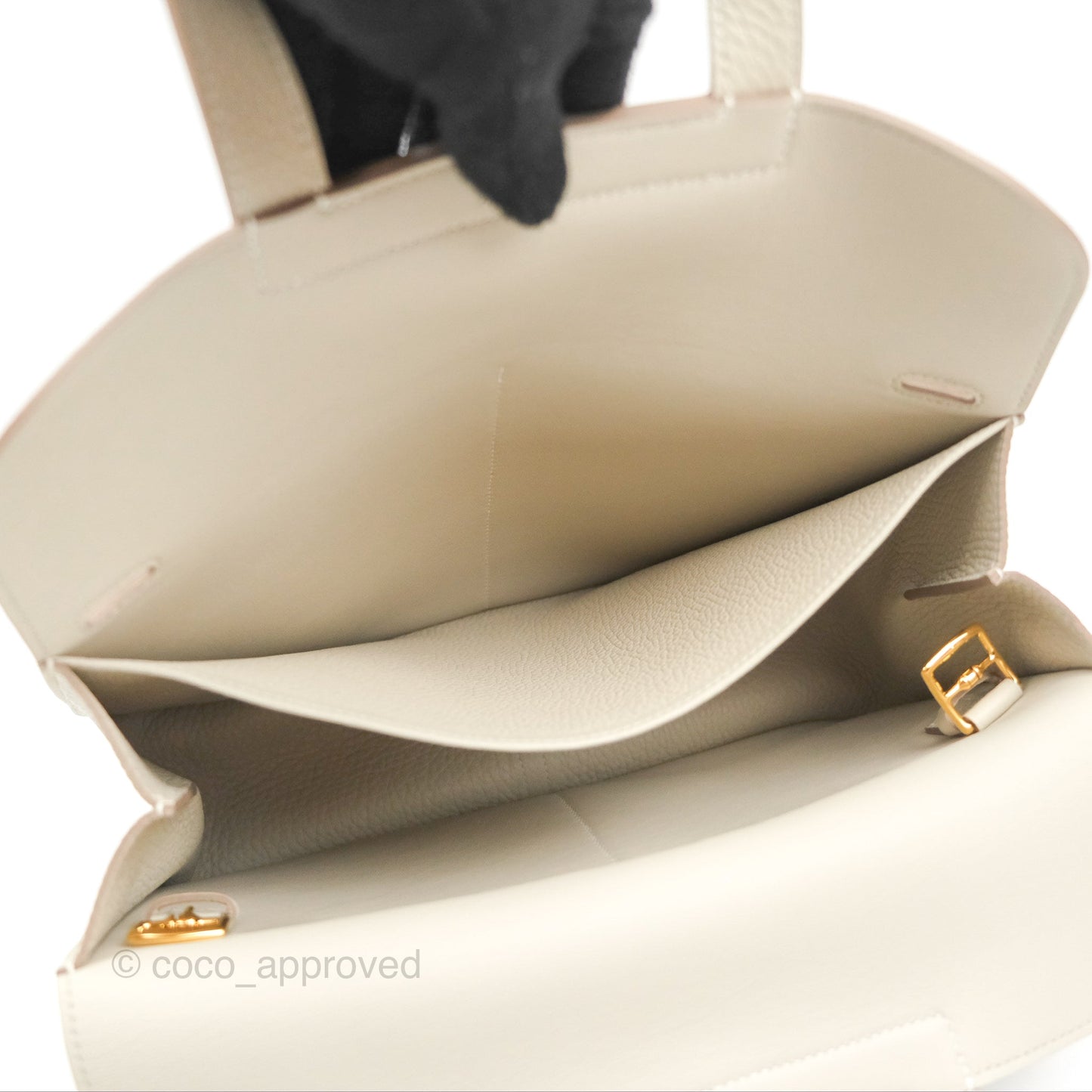 Hermès Halzan 31 Beton Clemence Gold Hardware