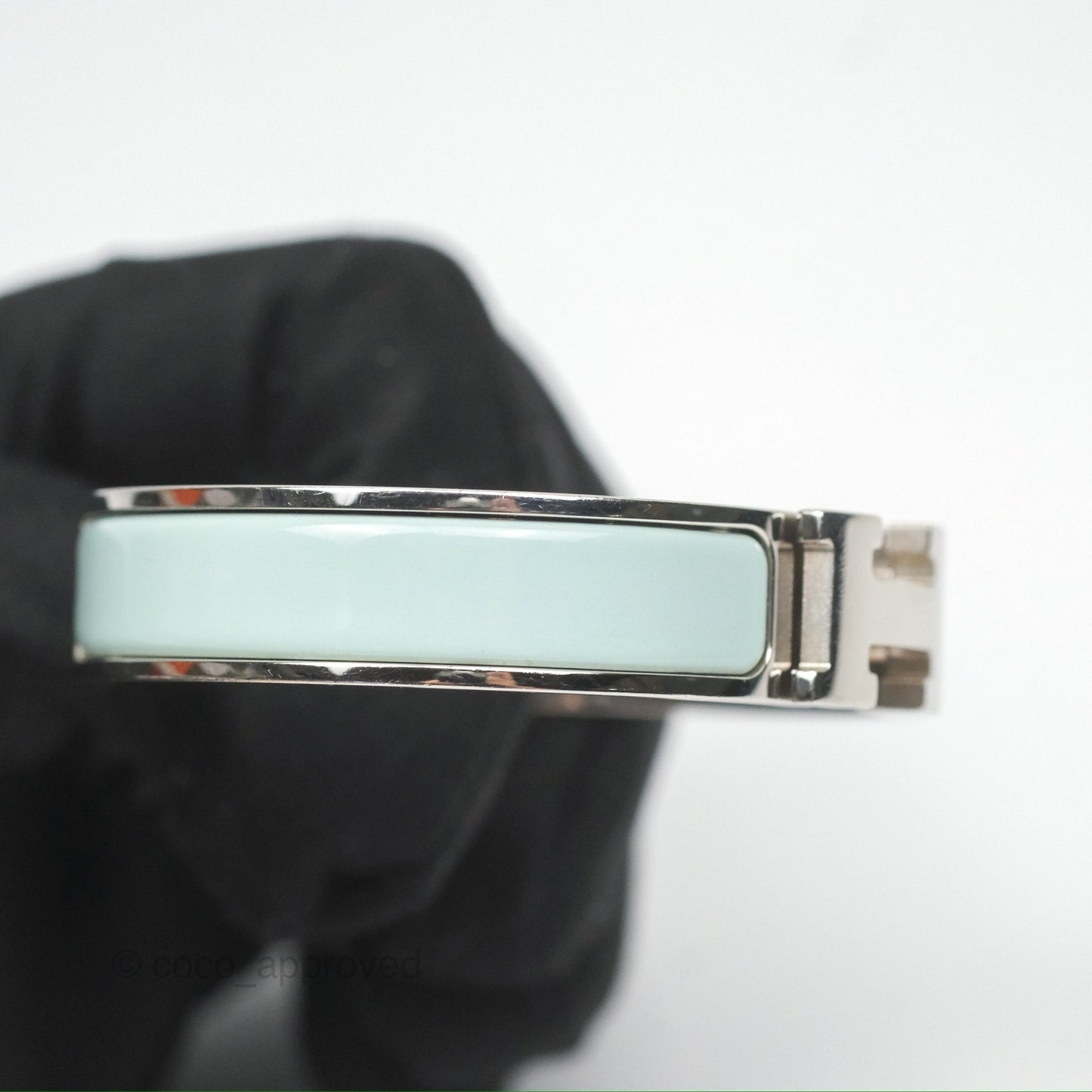 Hermès Clic H Bracelet Mint Palladium Hardware PM
