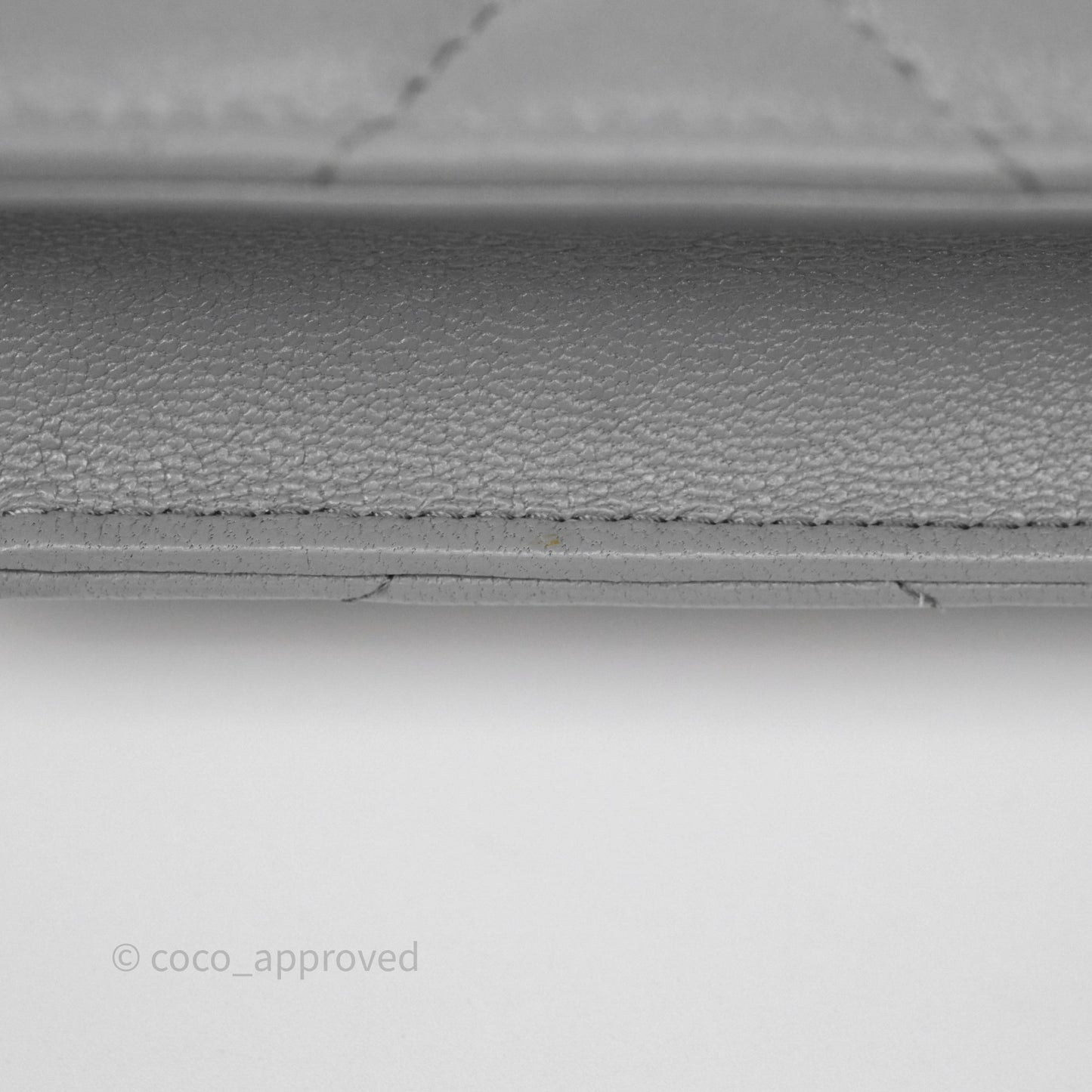 Chanel 19 Wallet on Chain WOC Grey Lambskin Mixed Hardware