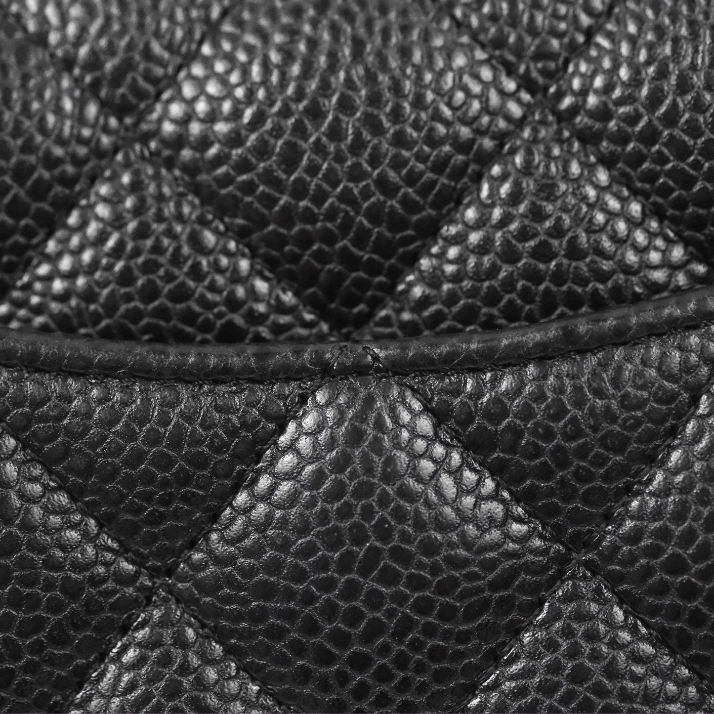Chanel Classic Quilted Mini Rectangular Flap Black Caviar Silver Hardware