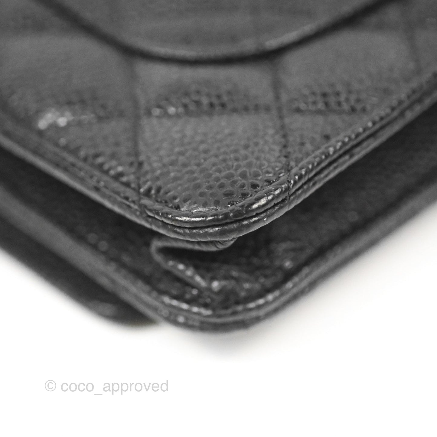 Chanel Quilted WOC Black Caviar Silver Hardware