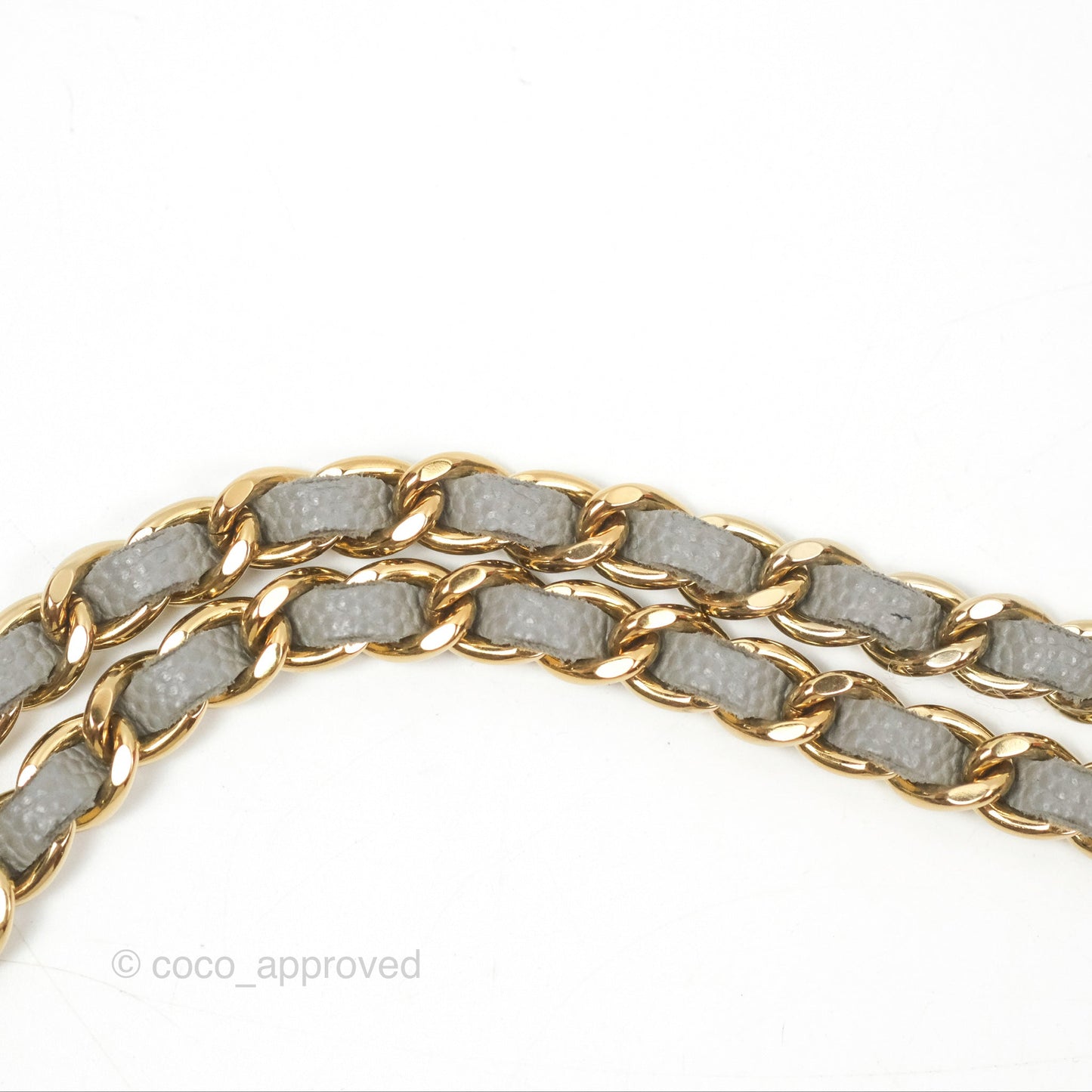 Chanel Quilted Classic Wallet On Chain WOC Grey Caviar Gold Hardware