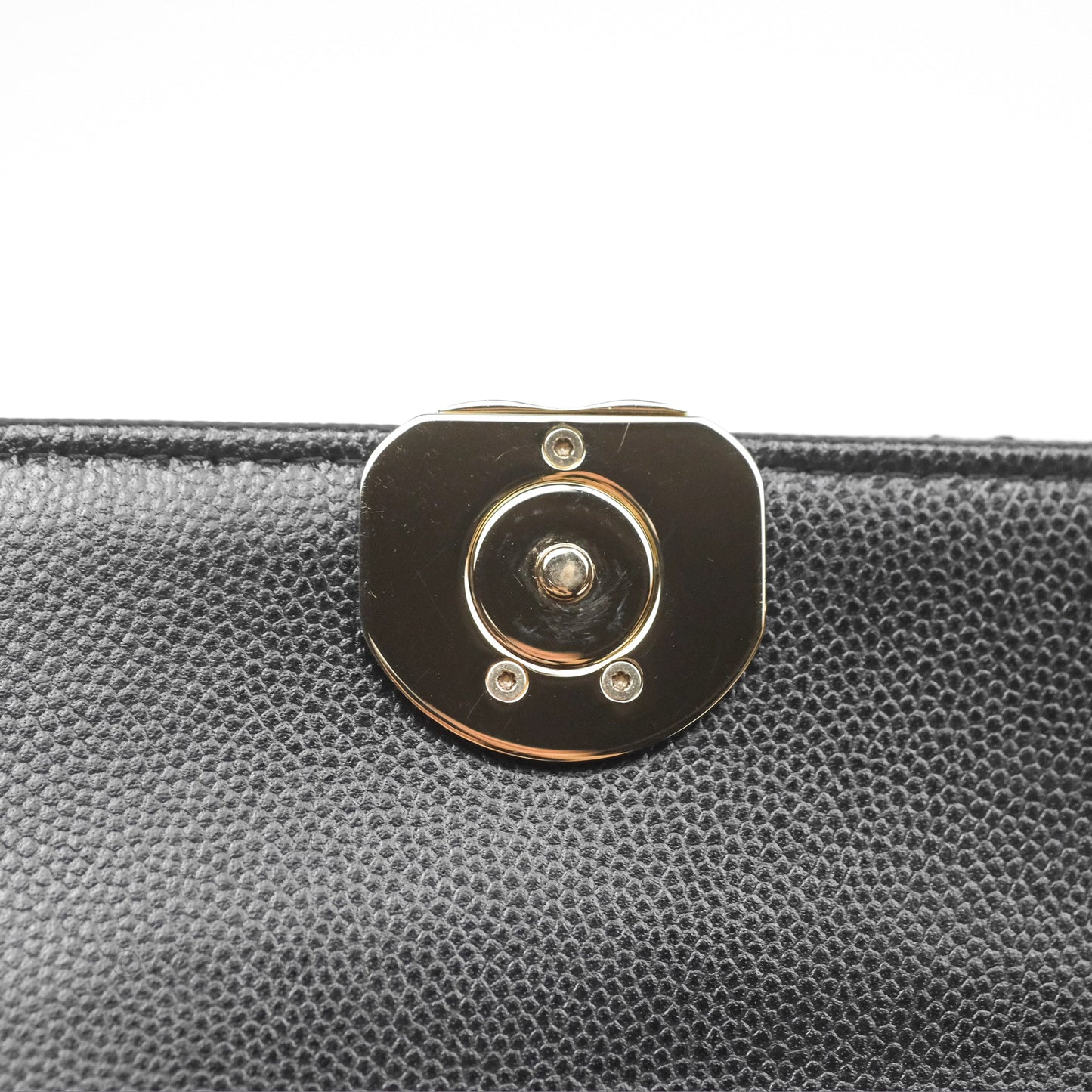 Chanel Kelly Clutch With Chain Black Caviar Gold Hardware
