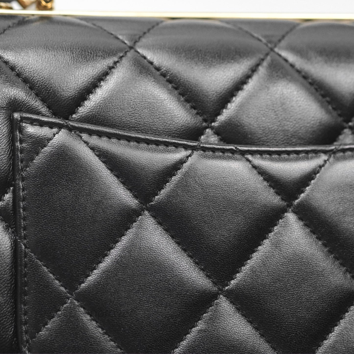 Chanel Small Trendy CC Black Lambskin Gold Hardware