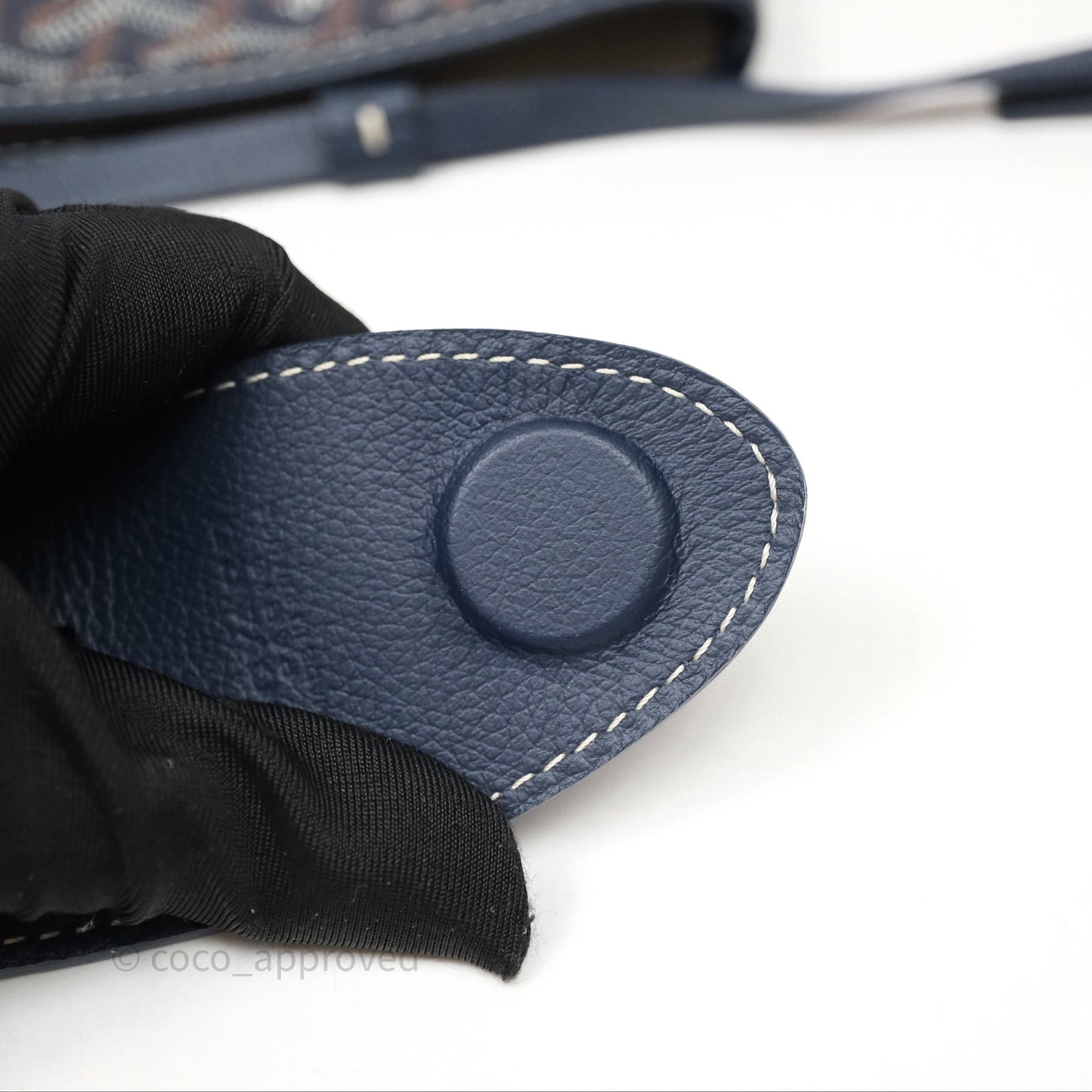 Goyard St. Louis Tote PM Navy/Tan