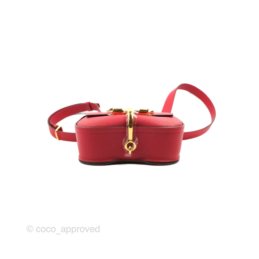 Hermès Della Cavalleria Mini Bag Rouge Piment Epsom Gold Hardware