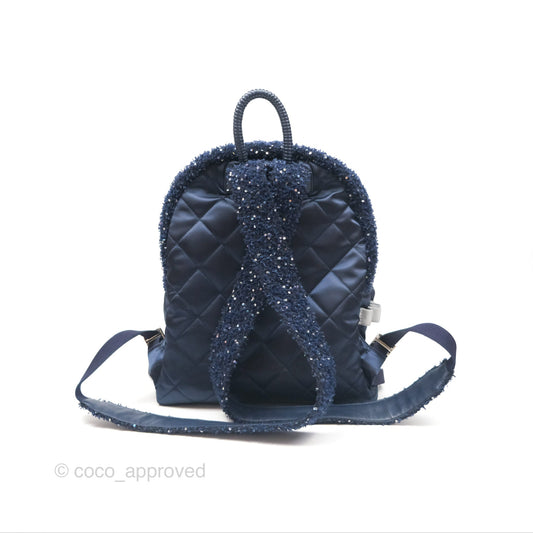Chanel Astronaut Essentials Backpack Navy Tweed Nylon