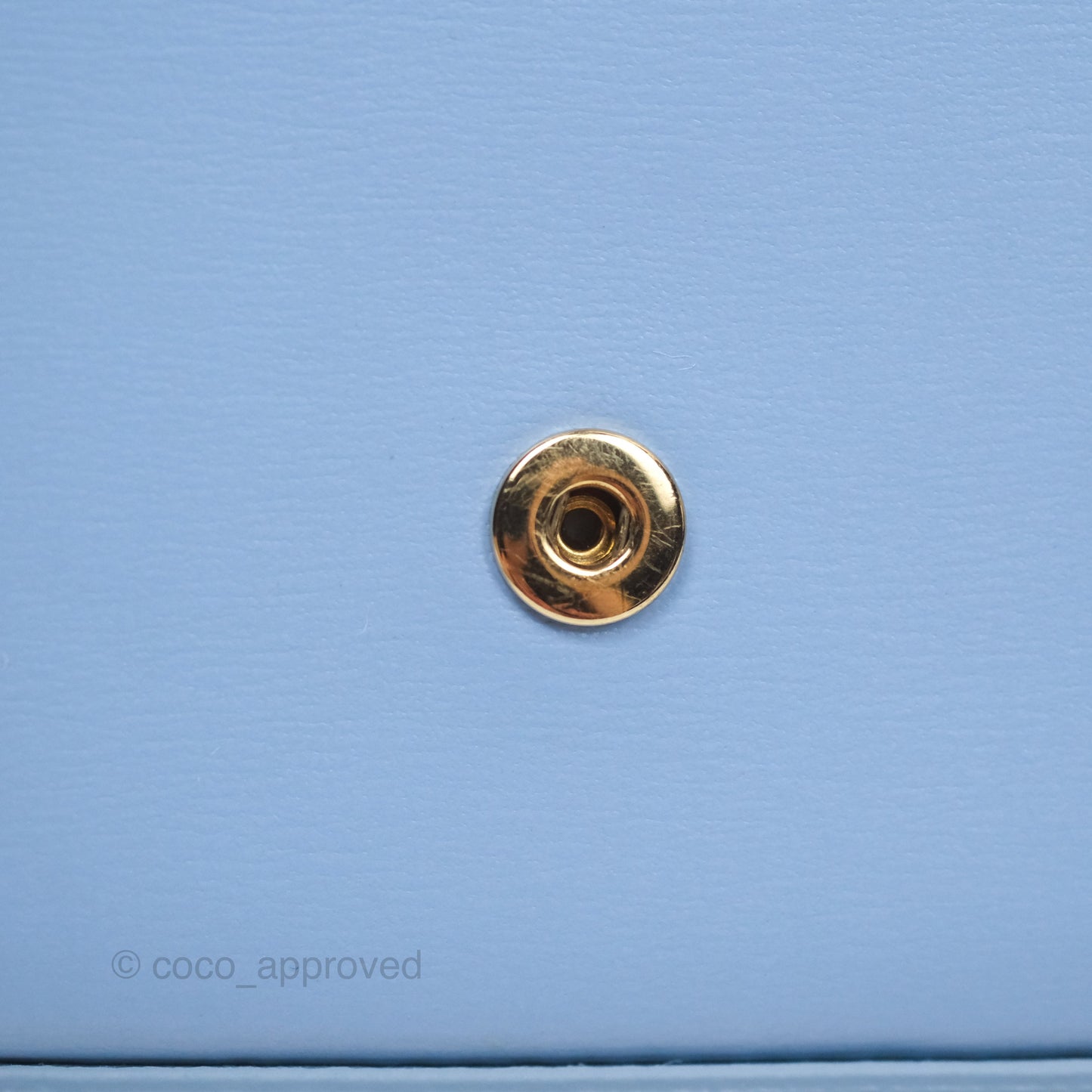 Celine Mini Triomphe Shiny Calfskin Light Blue