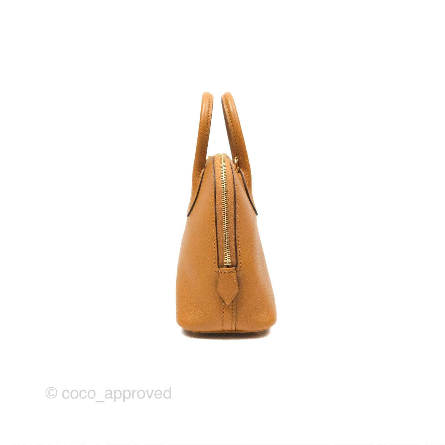Hermès Bolide Mini 1923 Caramel Chevre Mysore Strap Ficelle/Black Gold Hardware
