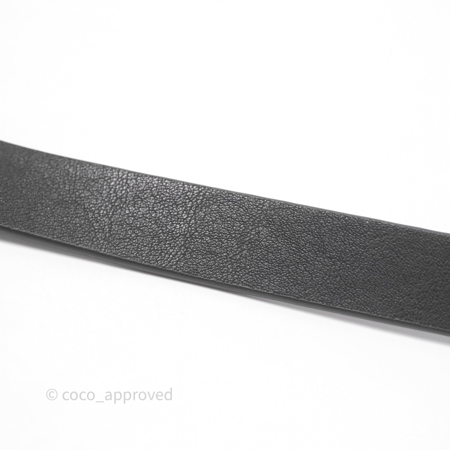Chanel Crystal CC Belt Black Silver Hardware Size 75 20S