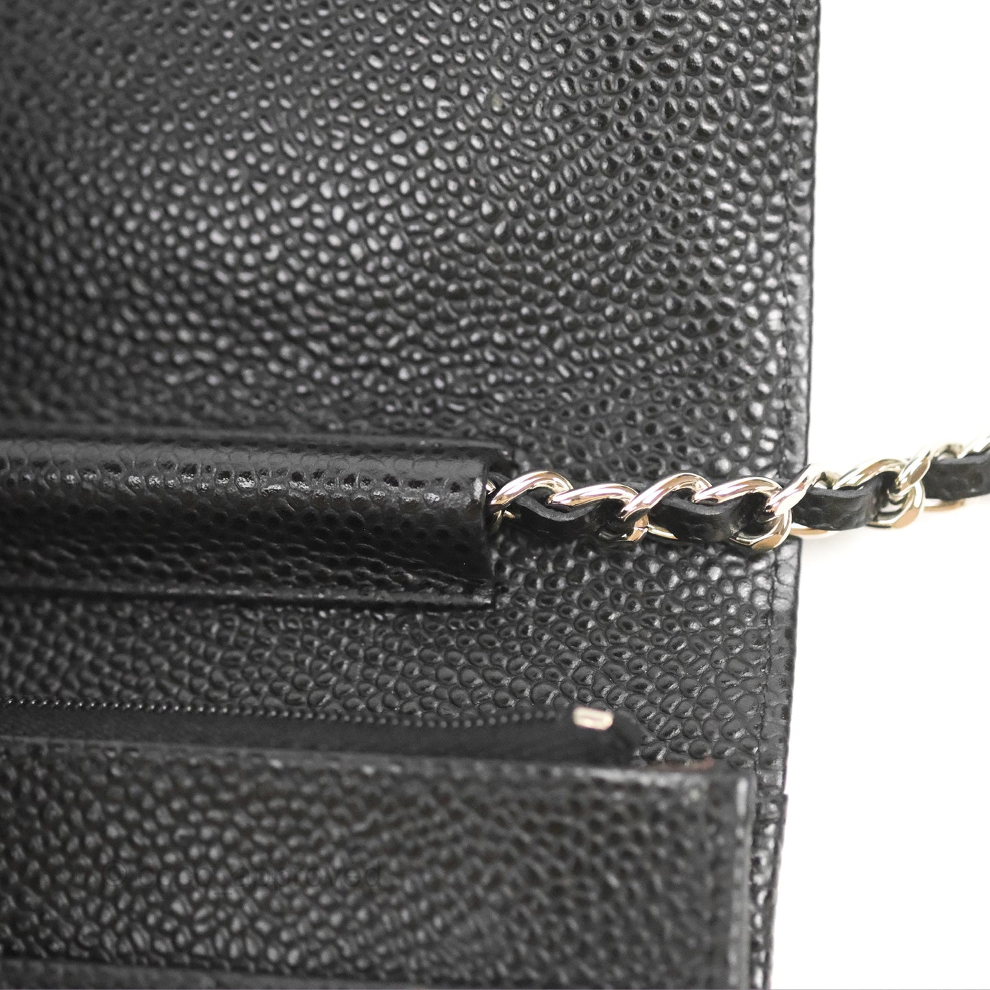 Chanel Quilted WOC Black Caviar Silver Hardware