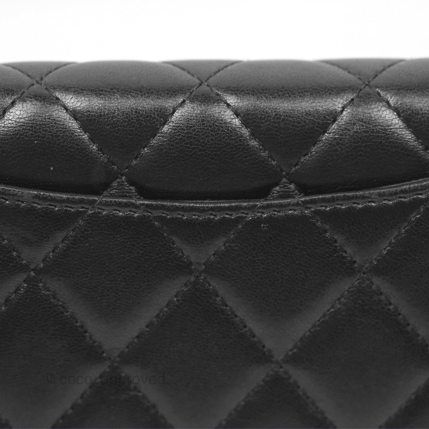 Chanel Classic Quilted Long Wallet Black Lambskin Silver Hardware