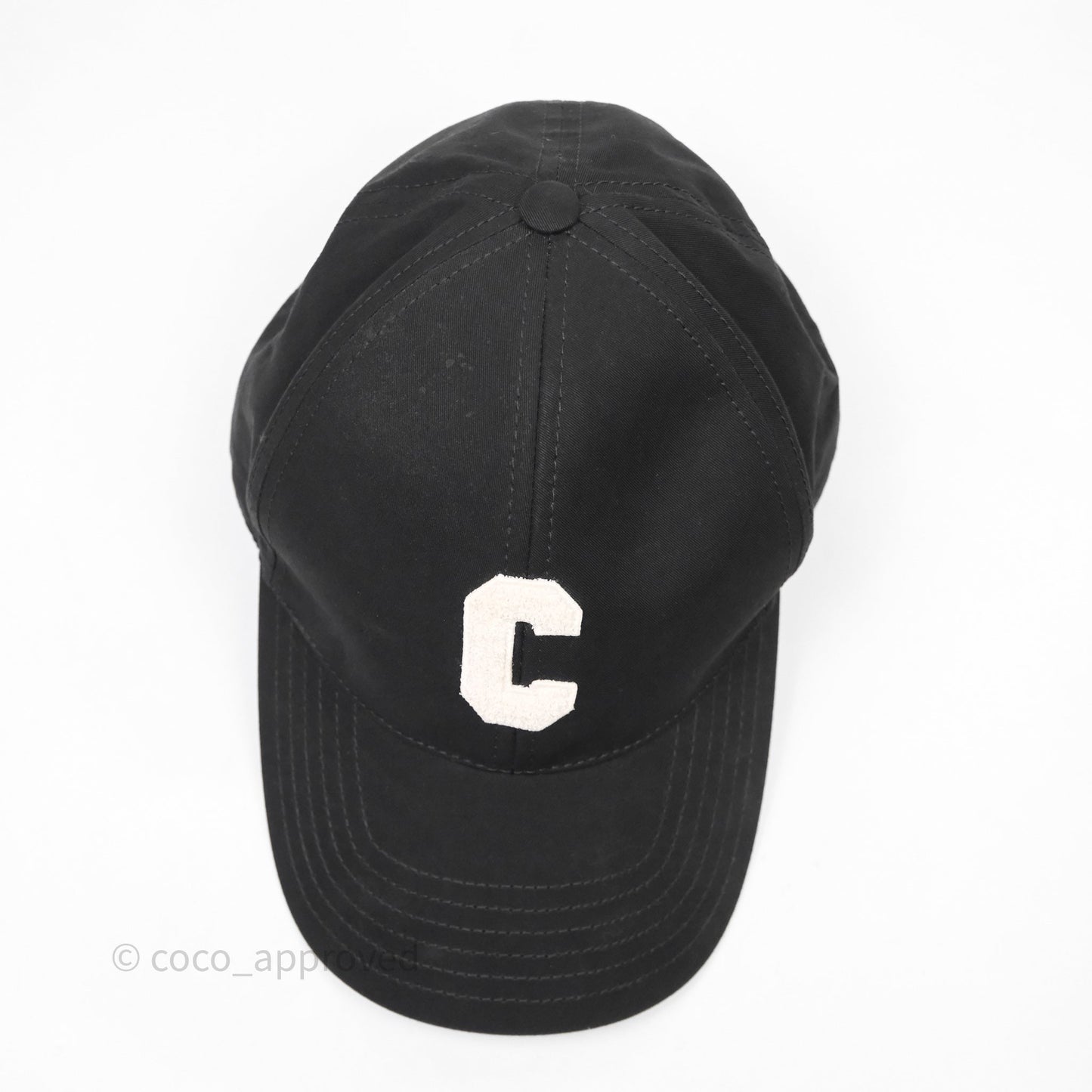 Celine Initial Baseball Cap Cotton Black