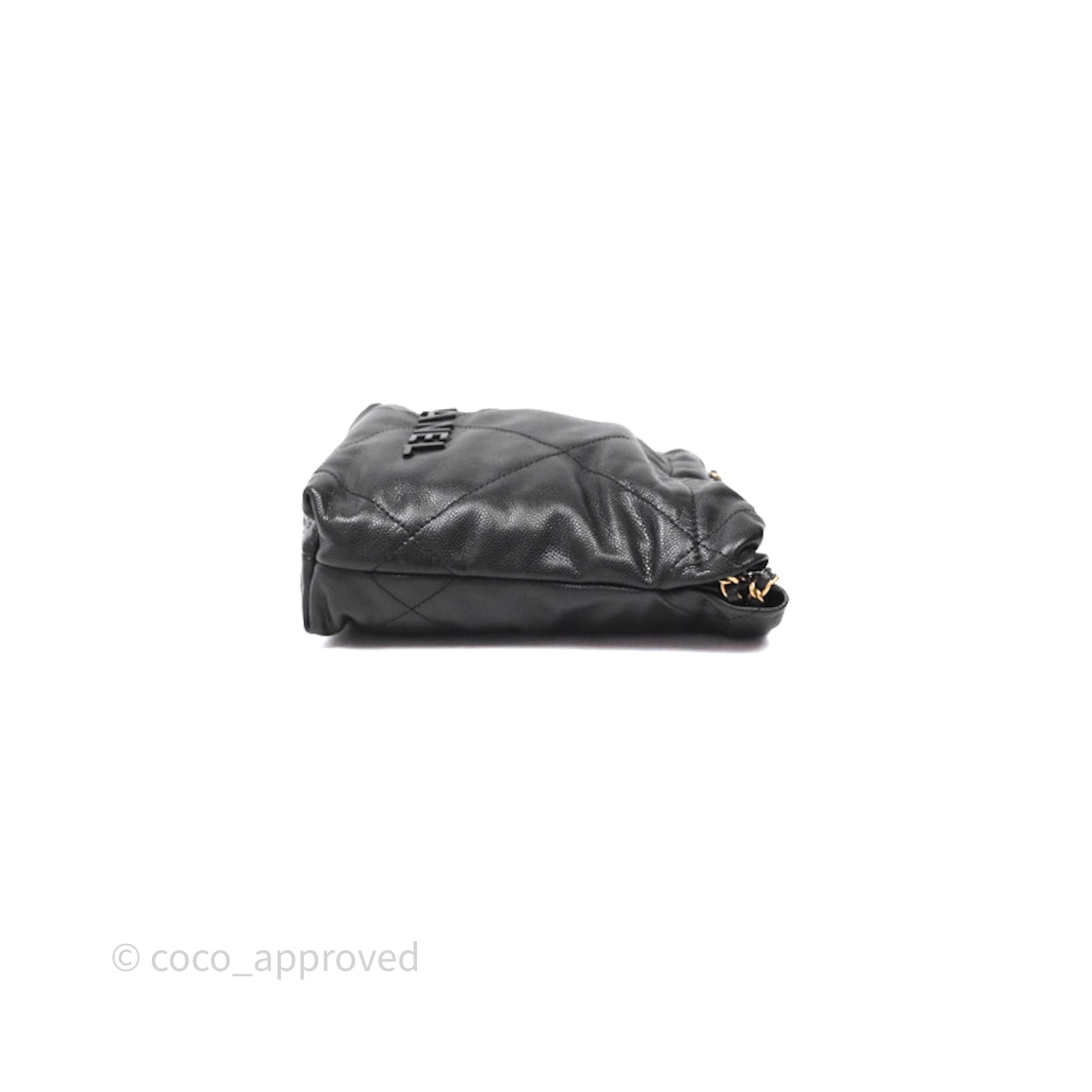 Chanel 22 Mini Black Caviar Aged Gold Hardware