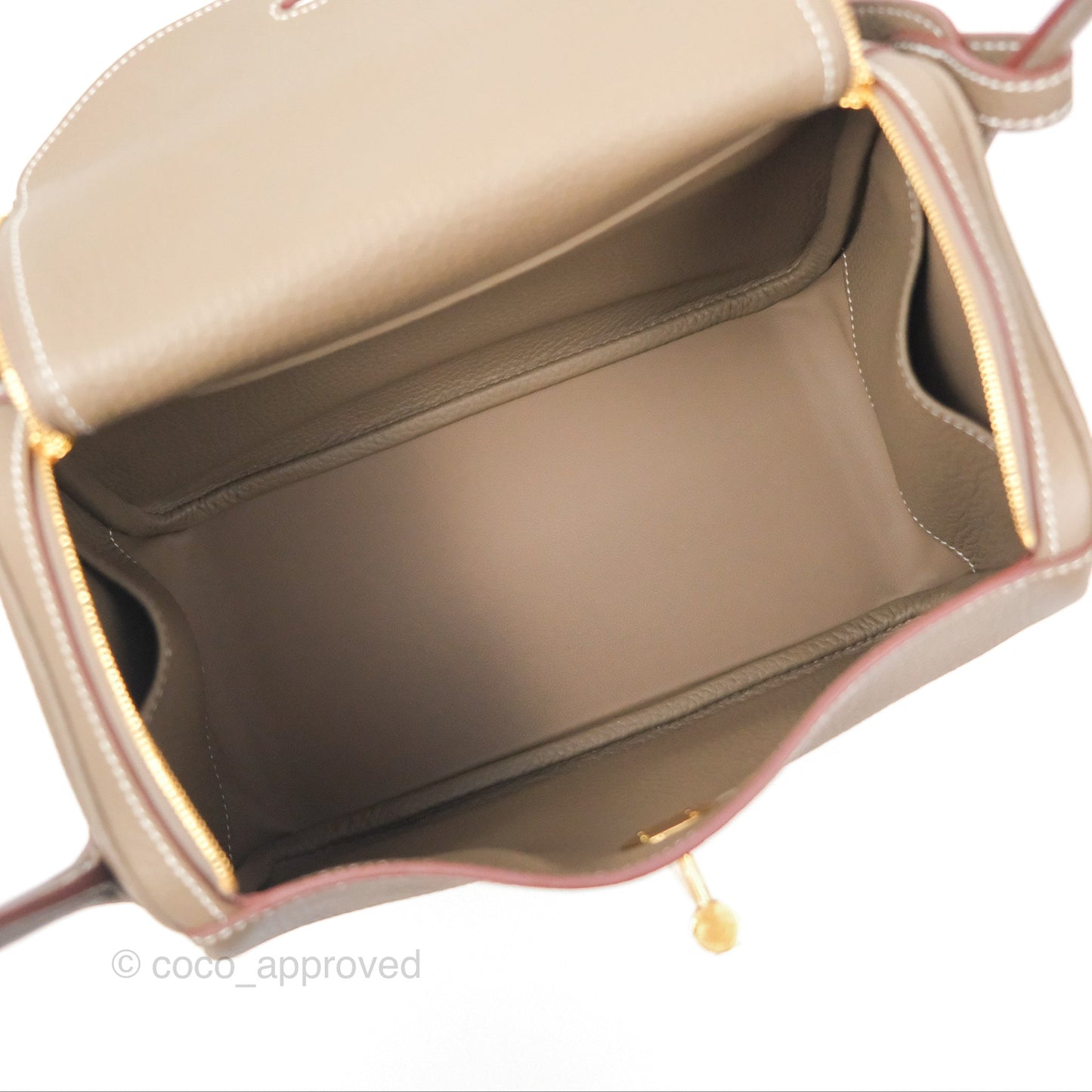 Hermès Lindy 26 Etoupe Clemence Gold Hardware