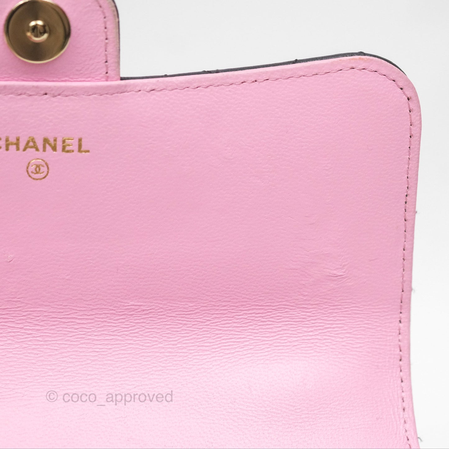 Chanel Top Handle Mini WOC Phone Holder Black/Pink Lambskin Gold Hardware 23P