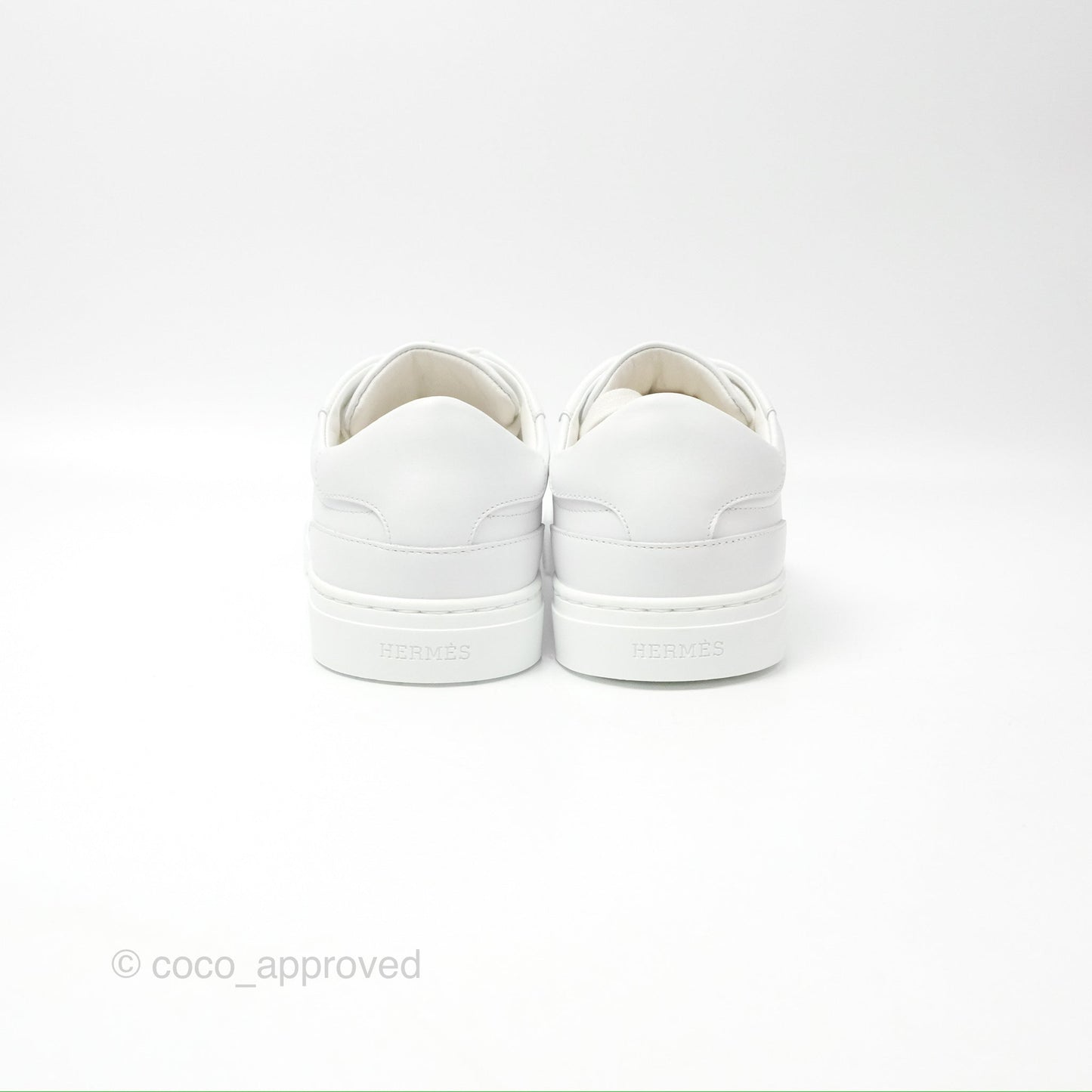 Hermès Day Sneakers White Calfskin Gold Hardware Size 35