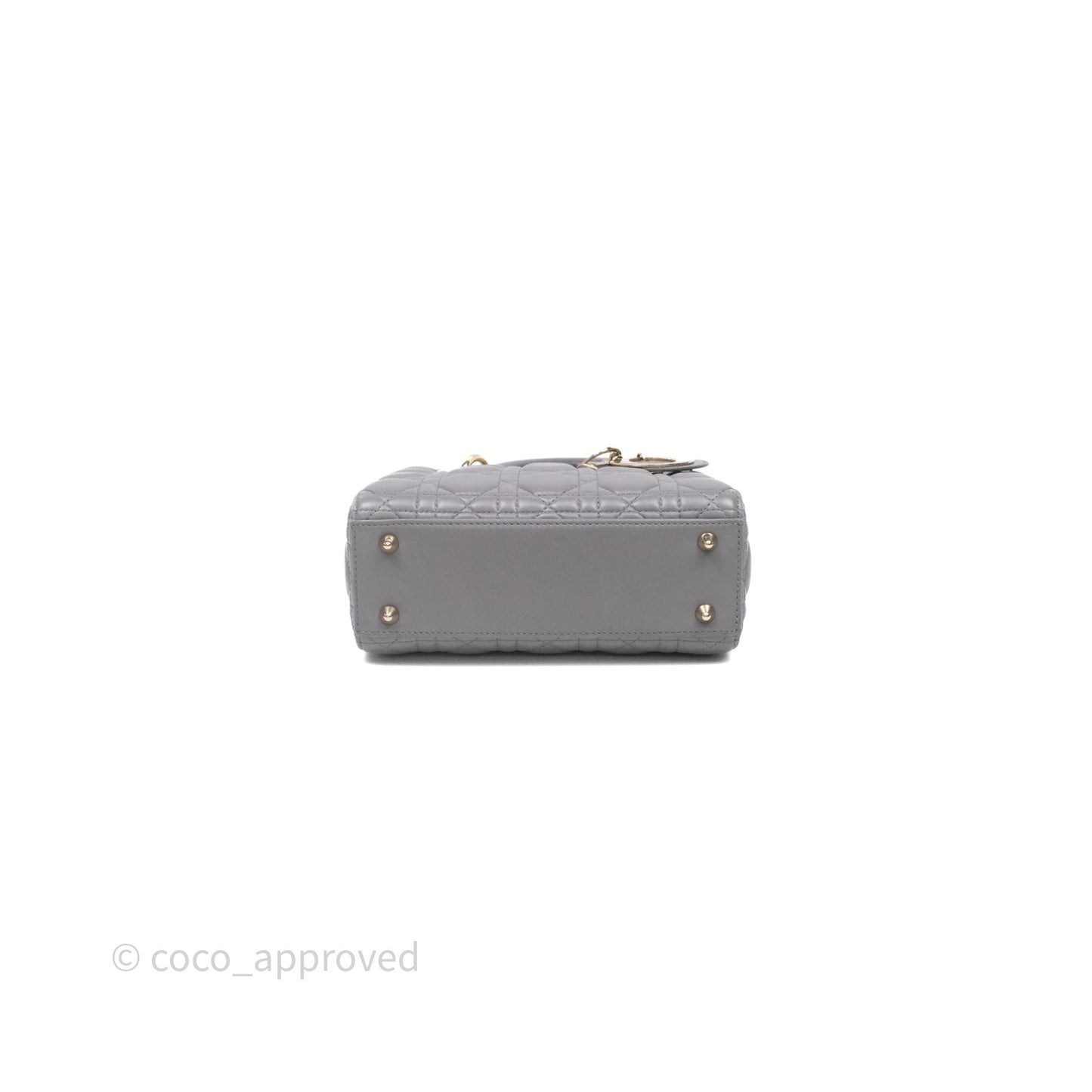 Christian Dior Small Lady Dior My ABCDior Bag Stone Gray Cannage Lambskin