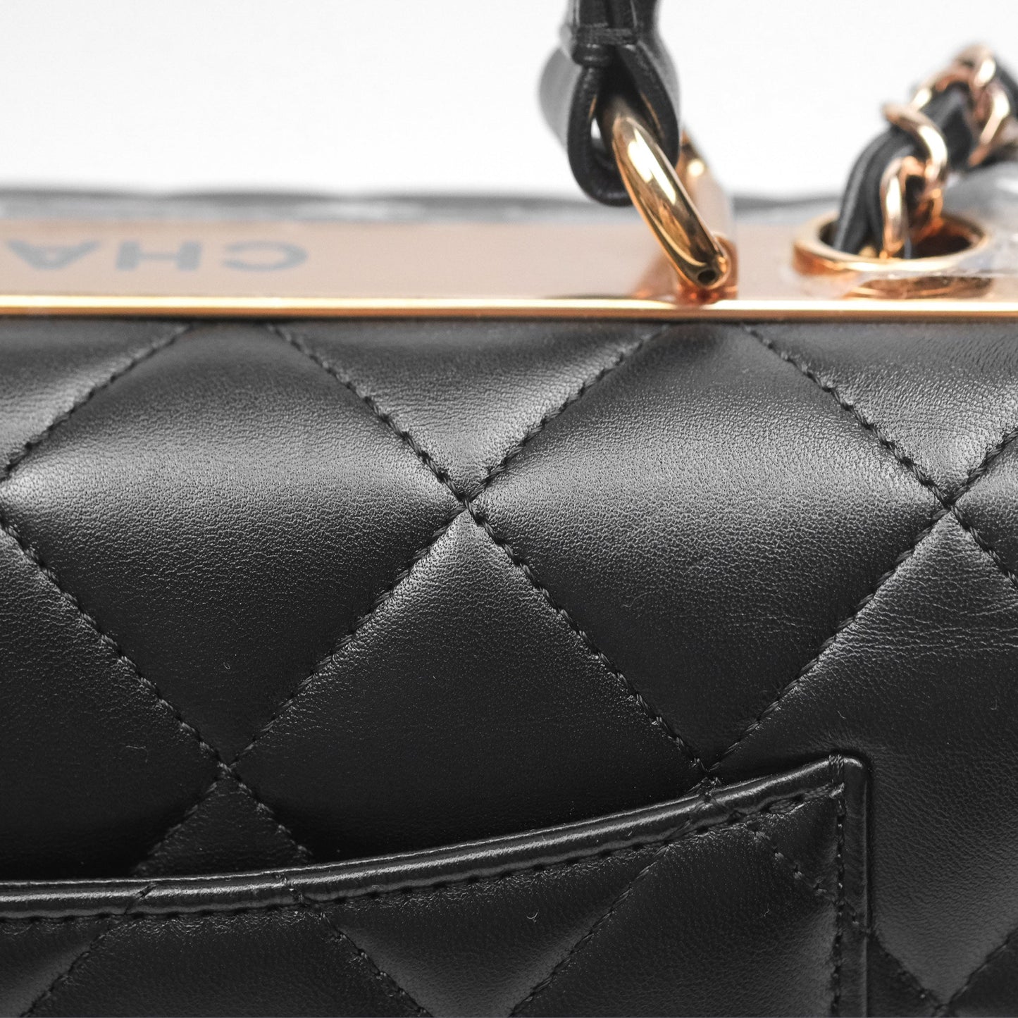Chanel Trendy CC Small Black Lambskin Rose Gold Hardware