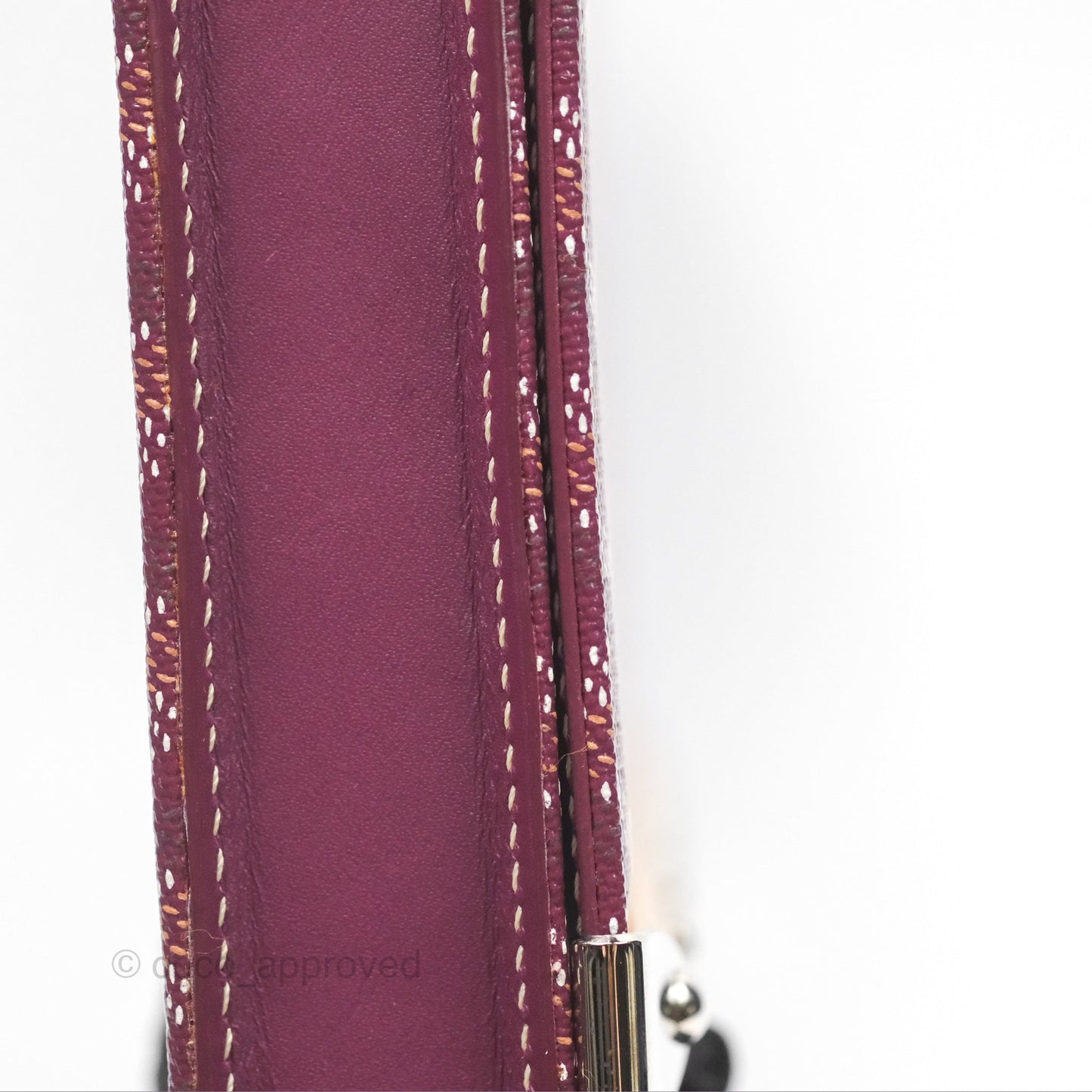 Goyard Monte-Carlo Bois Clutch Wine Red Goyardine Canvas