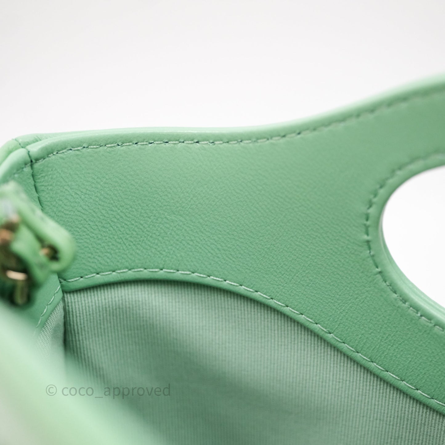 Chanel Mini 31 Green Shiny Lambskin Gold Hardware
