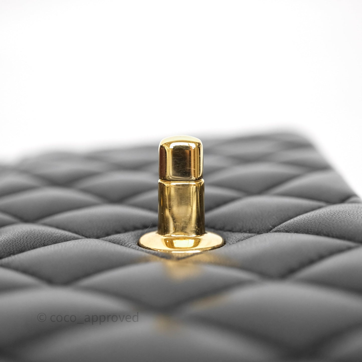 Chanel Quilted Classic M/L Medium Flap  Black Lambskin Gold Hardware