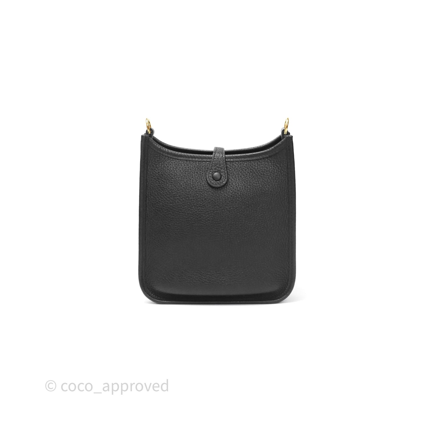 Hermès Mini Evelyne 16 Noir 89 Clemence Gold Hardware