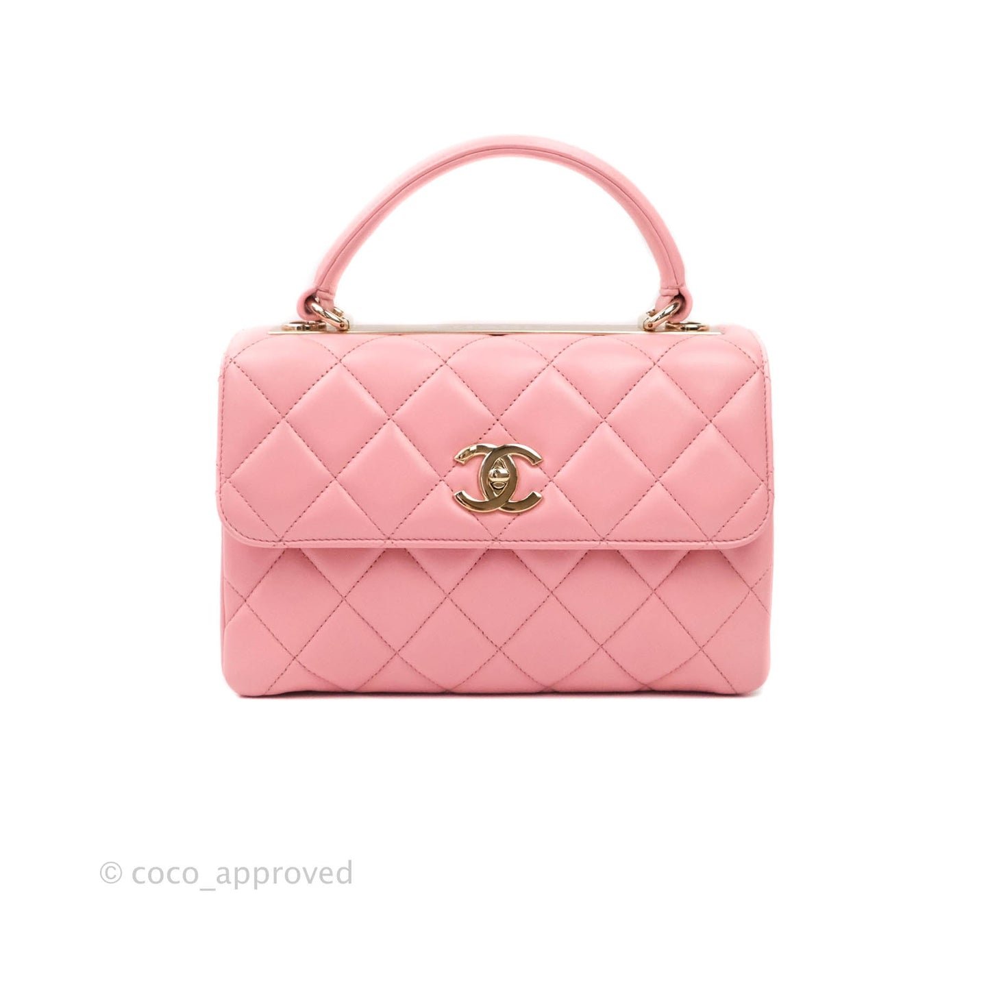 Chanel Quilted Trendy CC Small Pink Lambskin Gold Hardware
