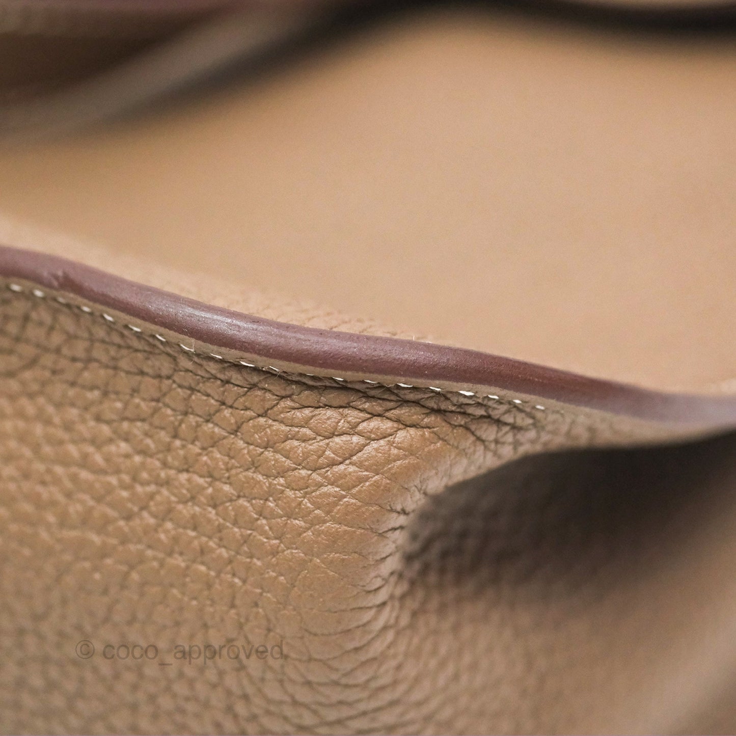 Hermès Halzan 31 Etoupe Clemence Gold Hardware