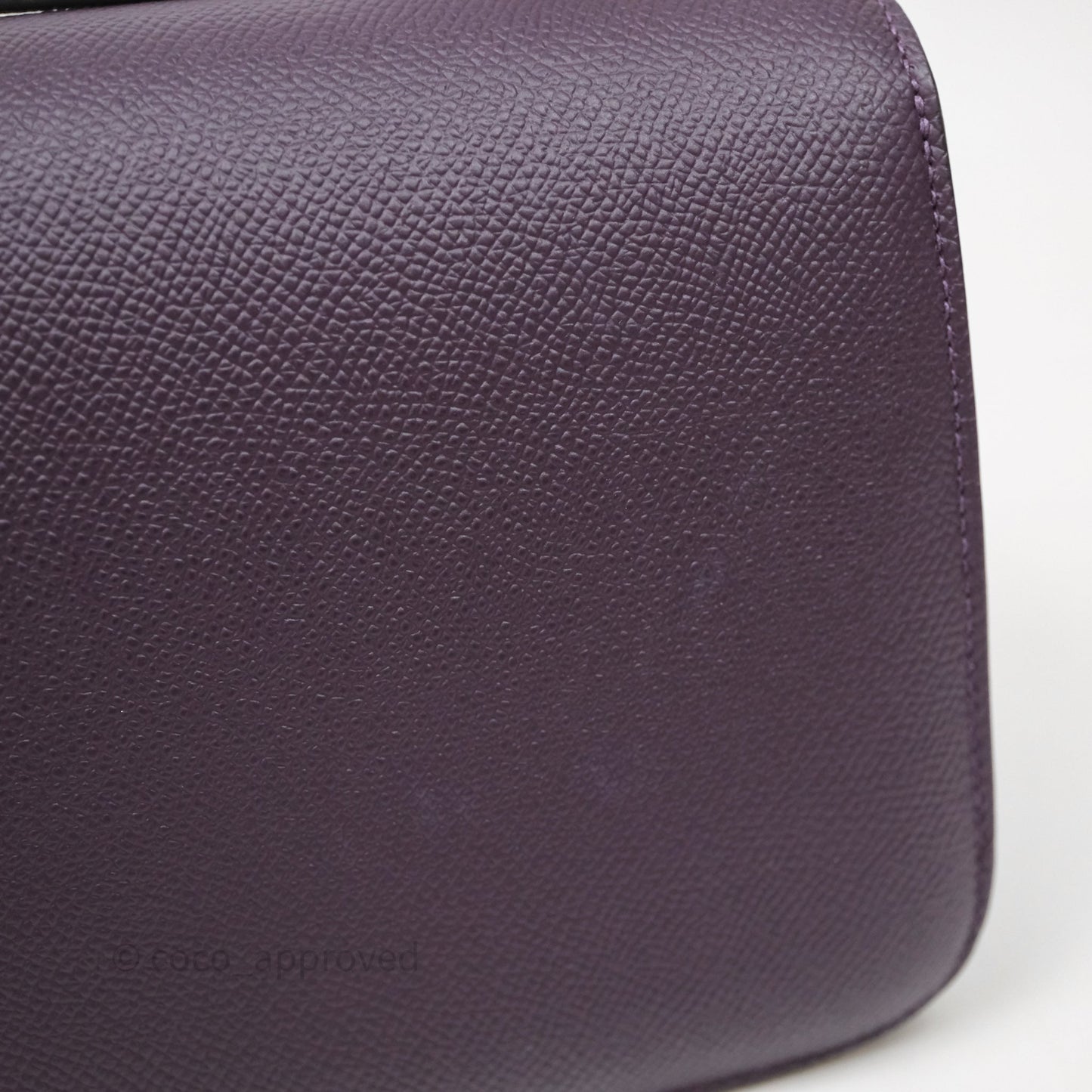 Hermès Constance Elan Raisin 59 Epsom Gold Hardware