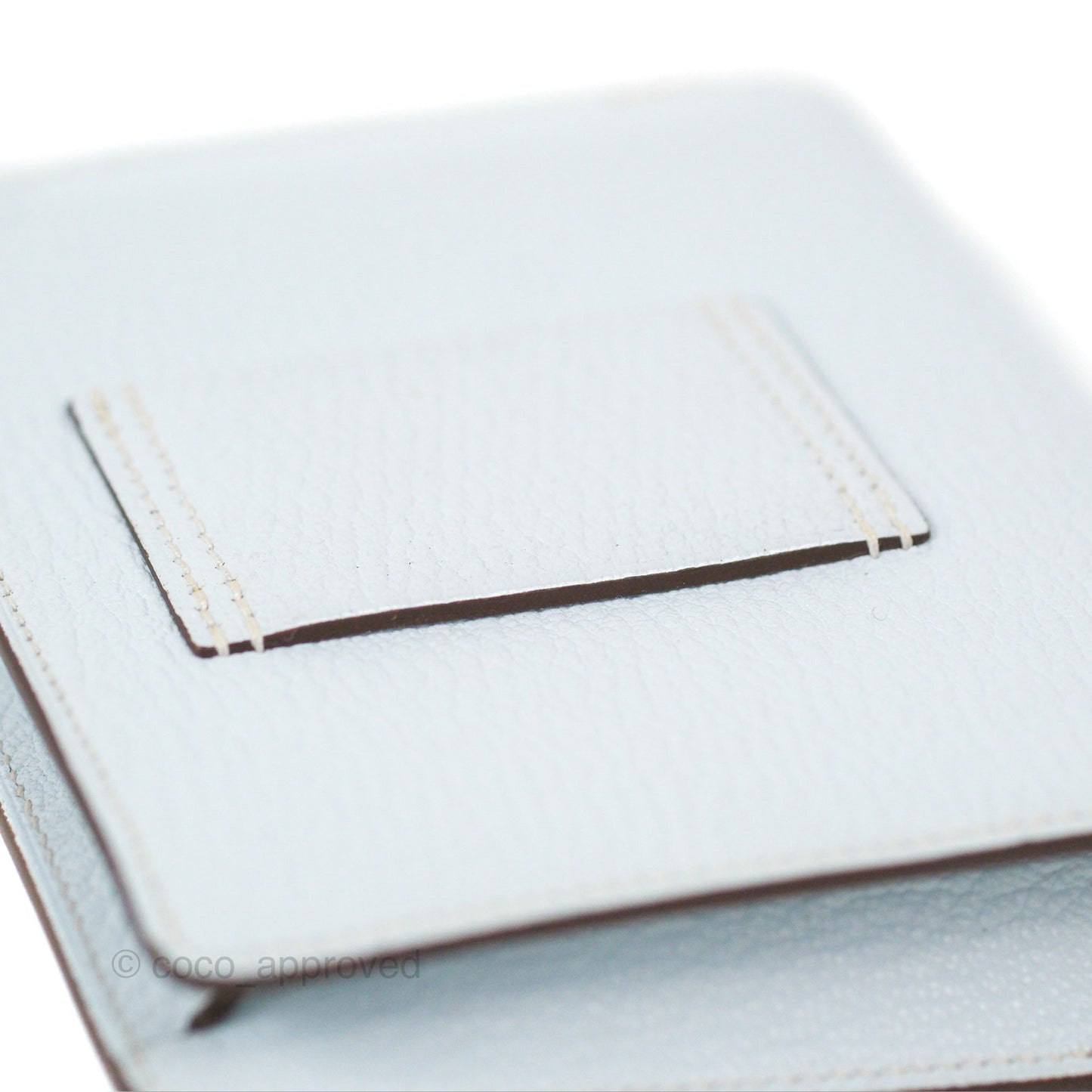 Hermès Roulis Slim Wallet Bleu Brume Chevre Mysore Palladium Hardware