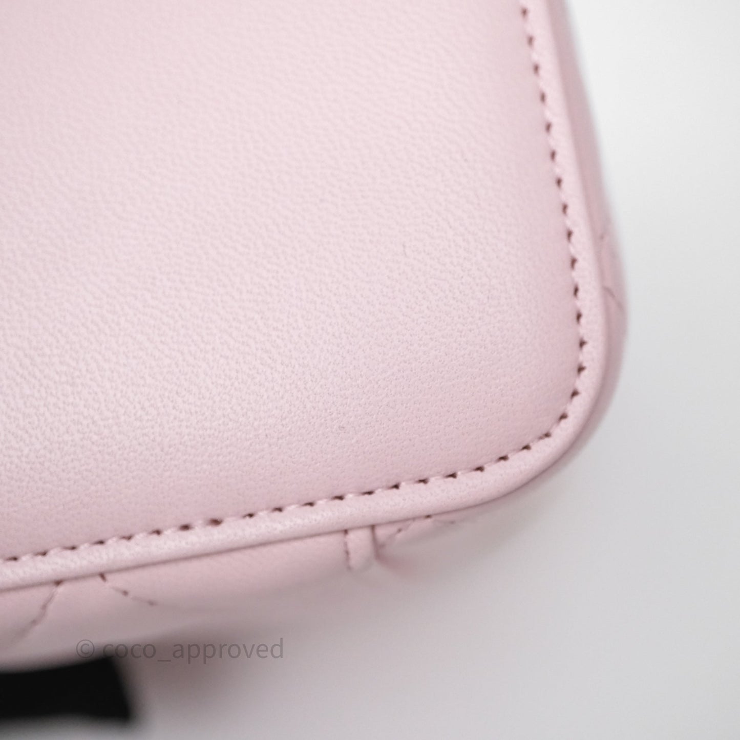 Chanel Mini Top Handle Vanity With Chain Pink Lambskin Gold Hardware