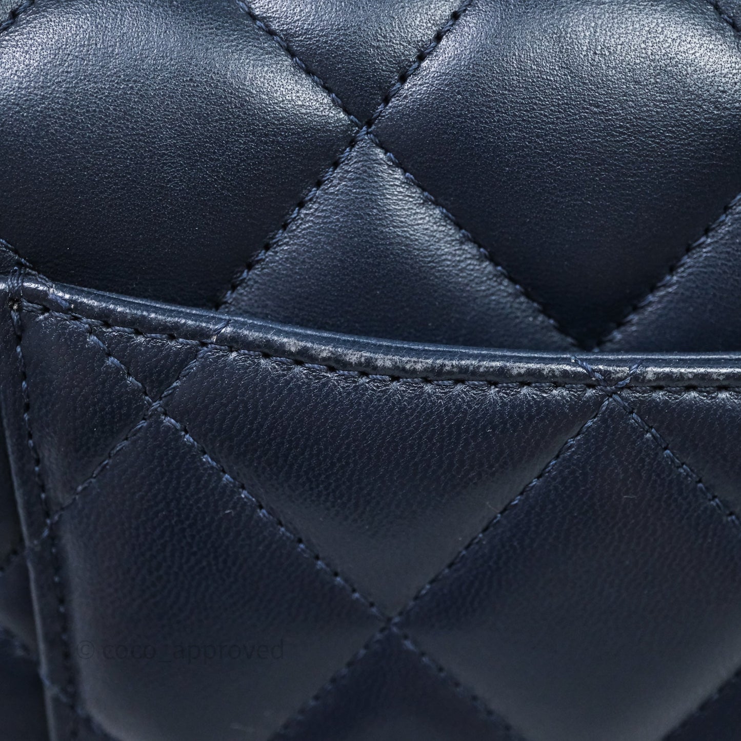Chanel Small Trendy CC Navy Lambskin Gold Hardware