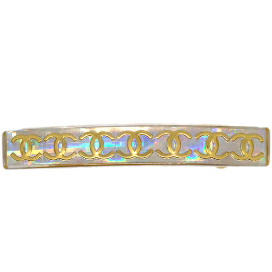 Luxury Chanel Hair Clip Hairpin Barrette Clear 97P/62