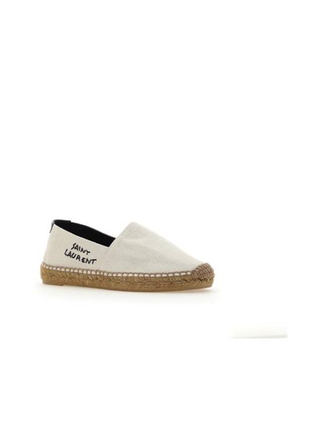 Luxury Saint Laurent Women's Monogram Canvas Espadrilles Beige